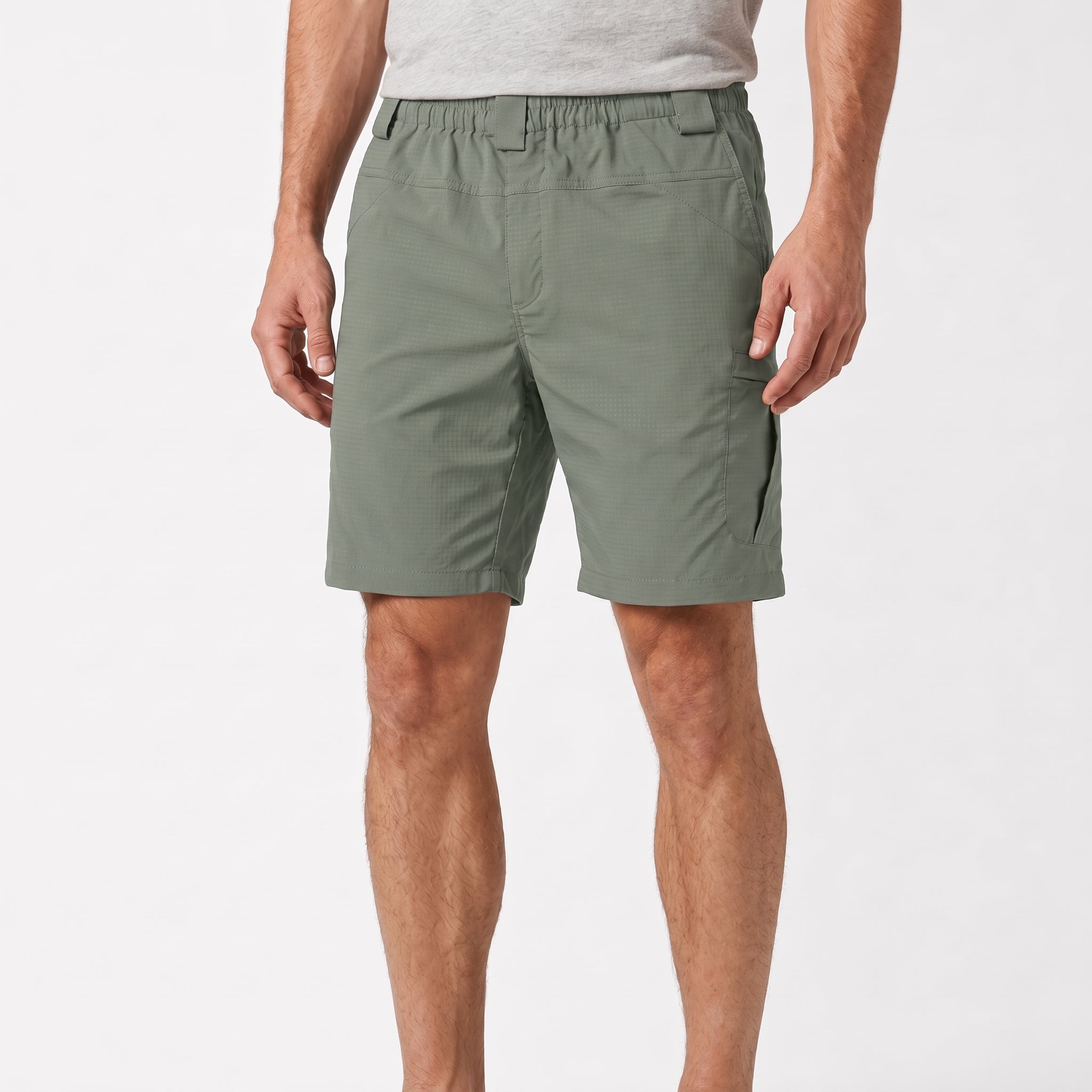 Nathan - Men's  Summer Cargo Elastic Waist Shorts