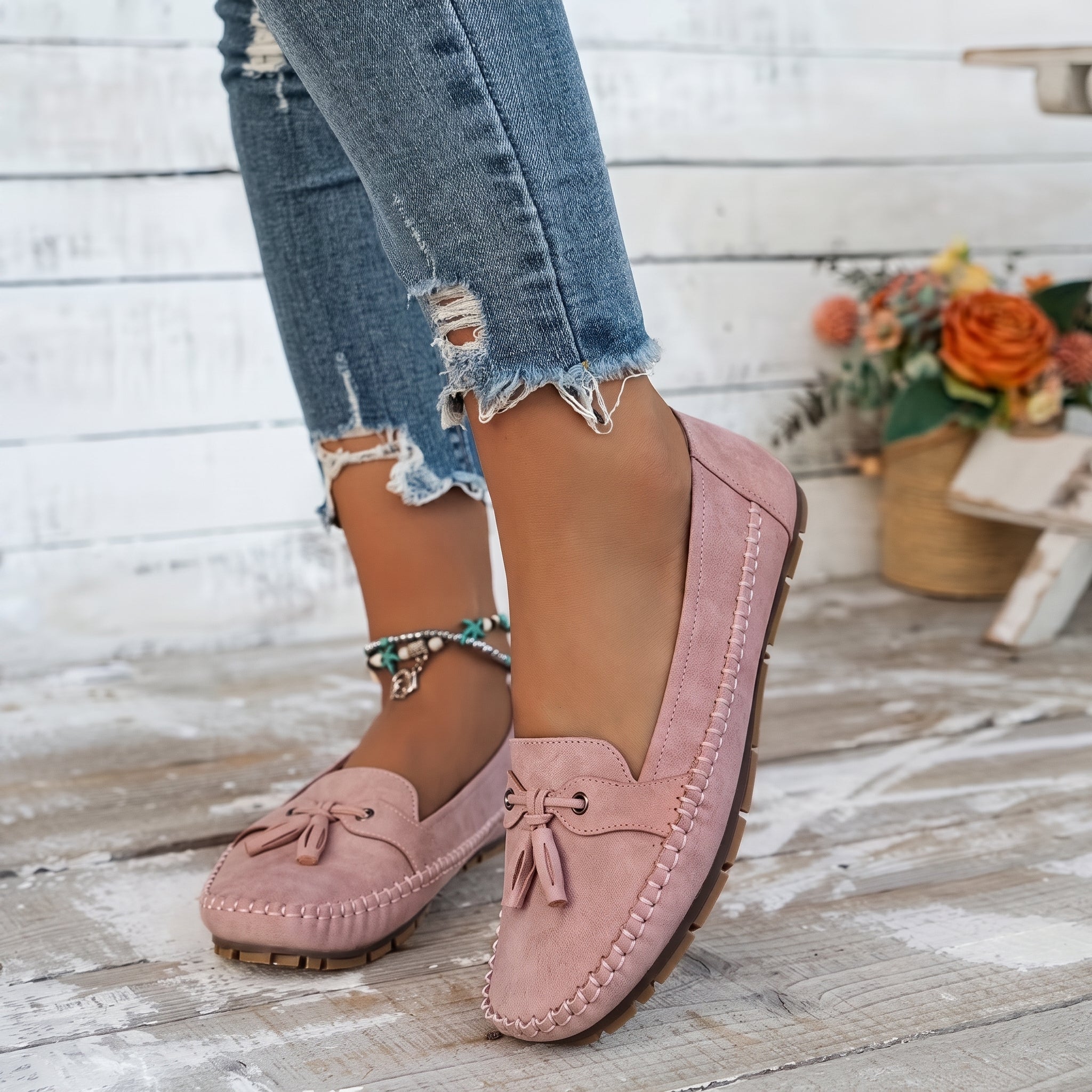 Leni - Women's Orthopaedic Tassel Moccasin Loafers