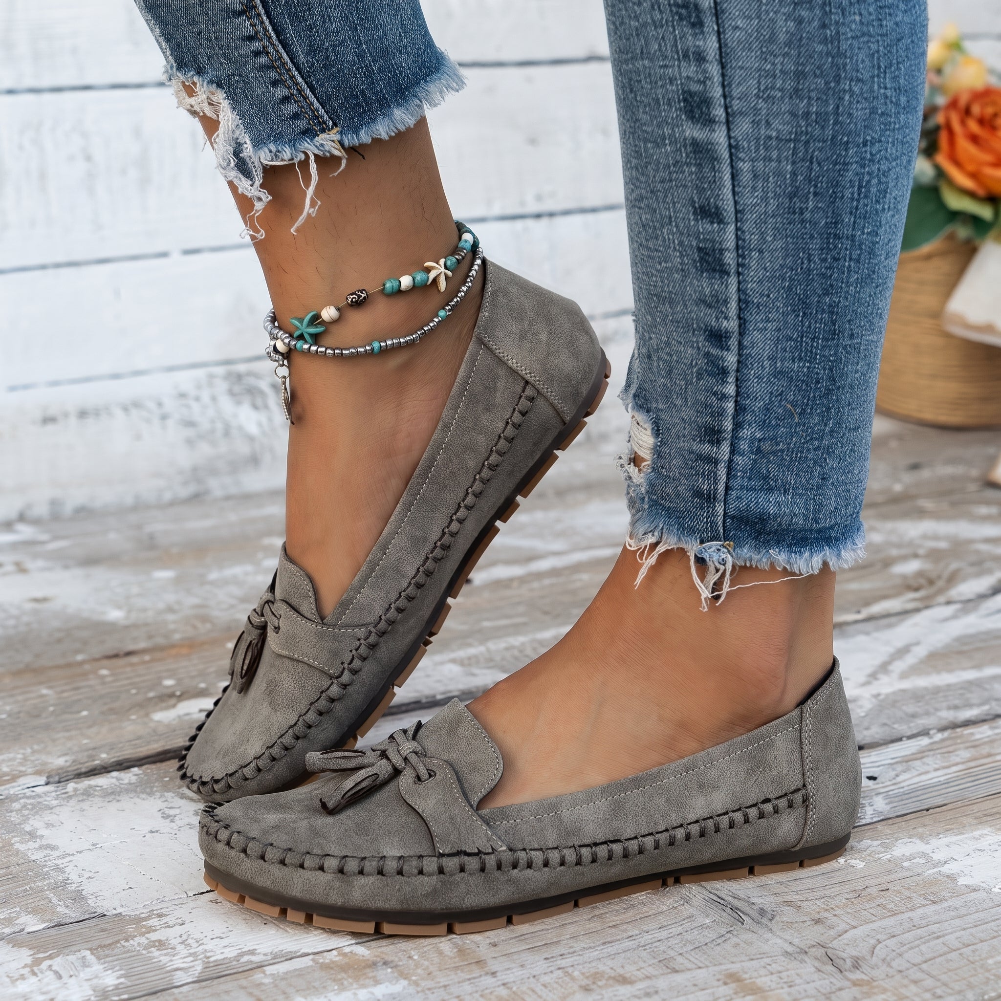 Leni - Women's Orthopaedic Tassel Moccasin Loafers