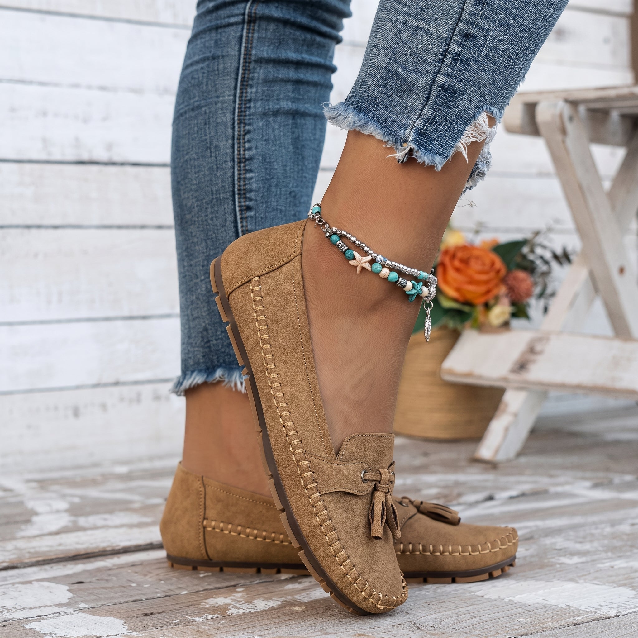 Leni - Women's Orthopaedic Tassel Moccasin Loafers