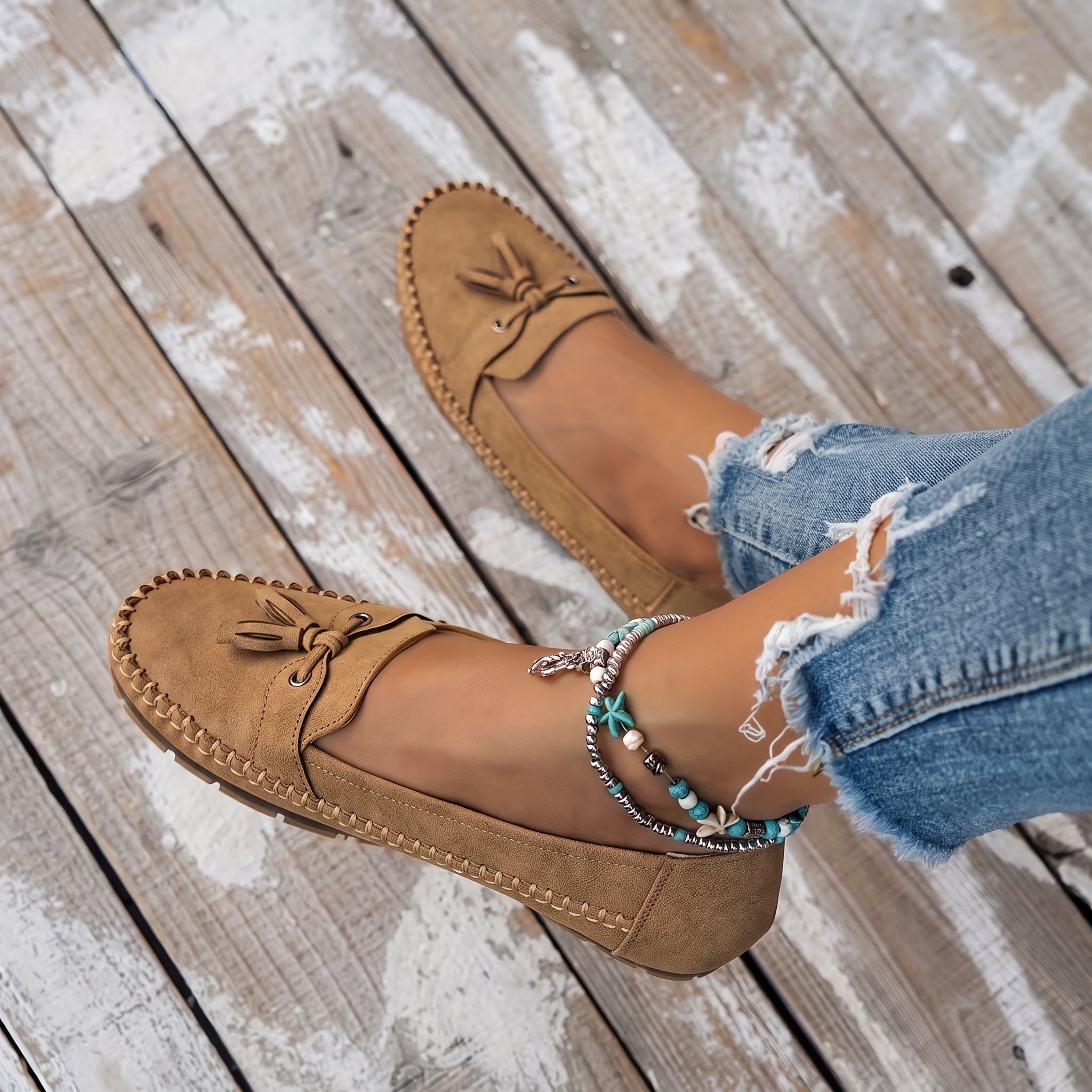 Leni - Women's Orthopaedic Tassel Moccasin Loafers