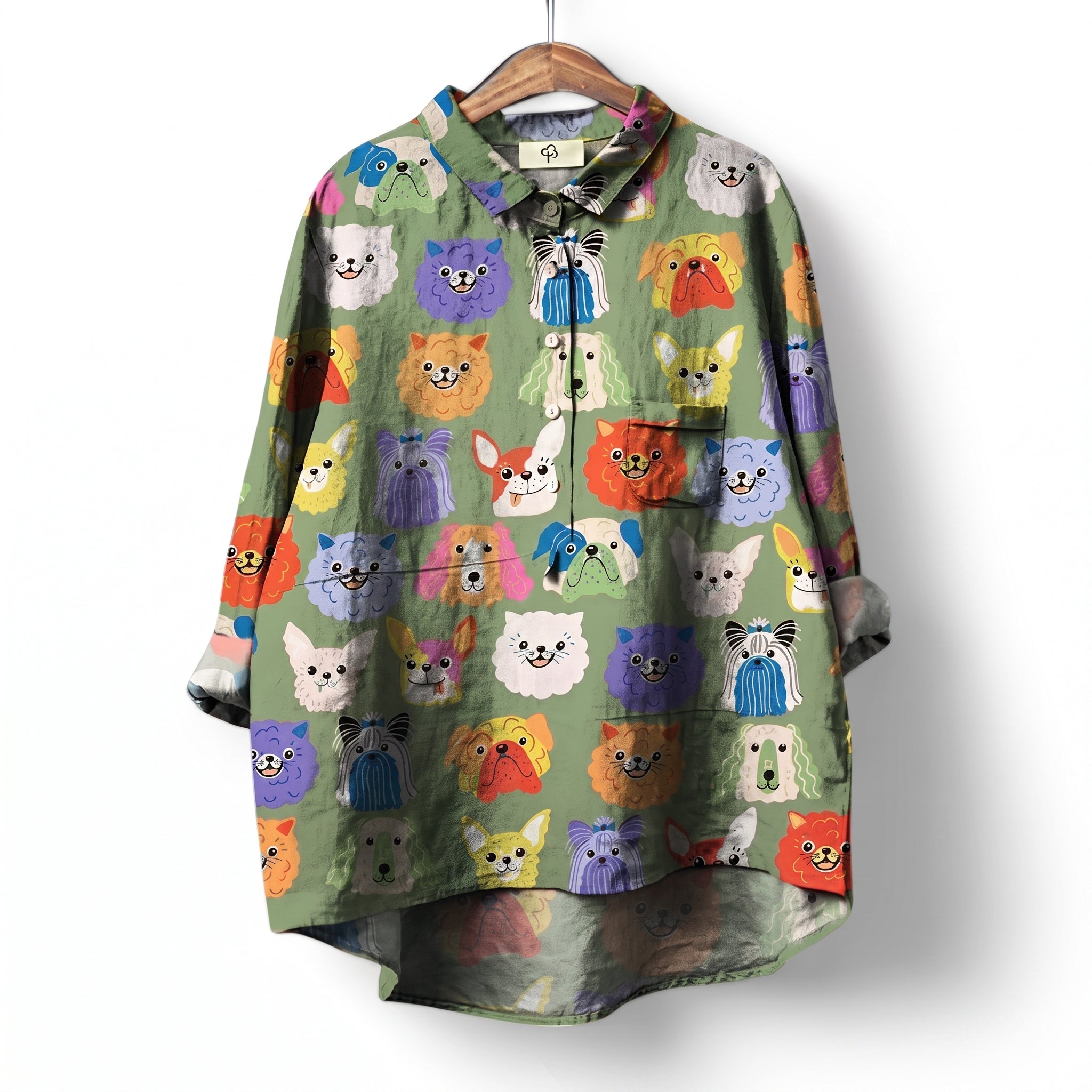 Olivia - Women's Summer Novelty Print Long Sleeve Blouse
