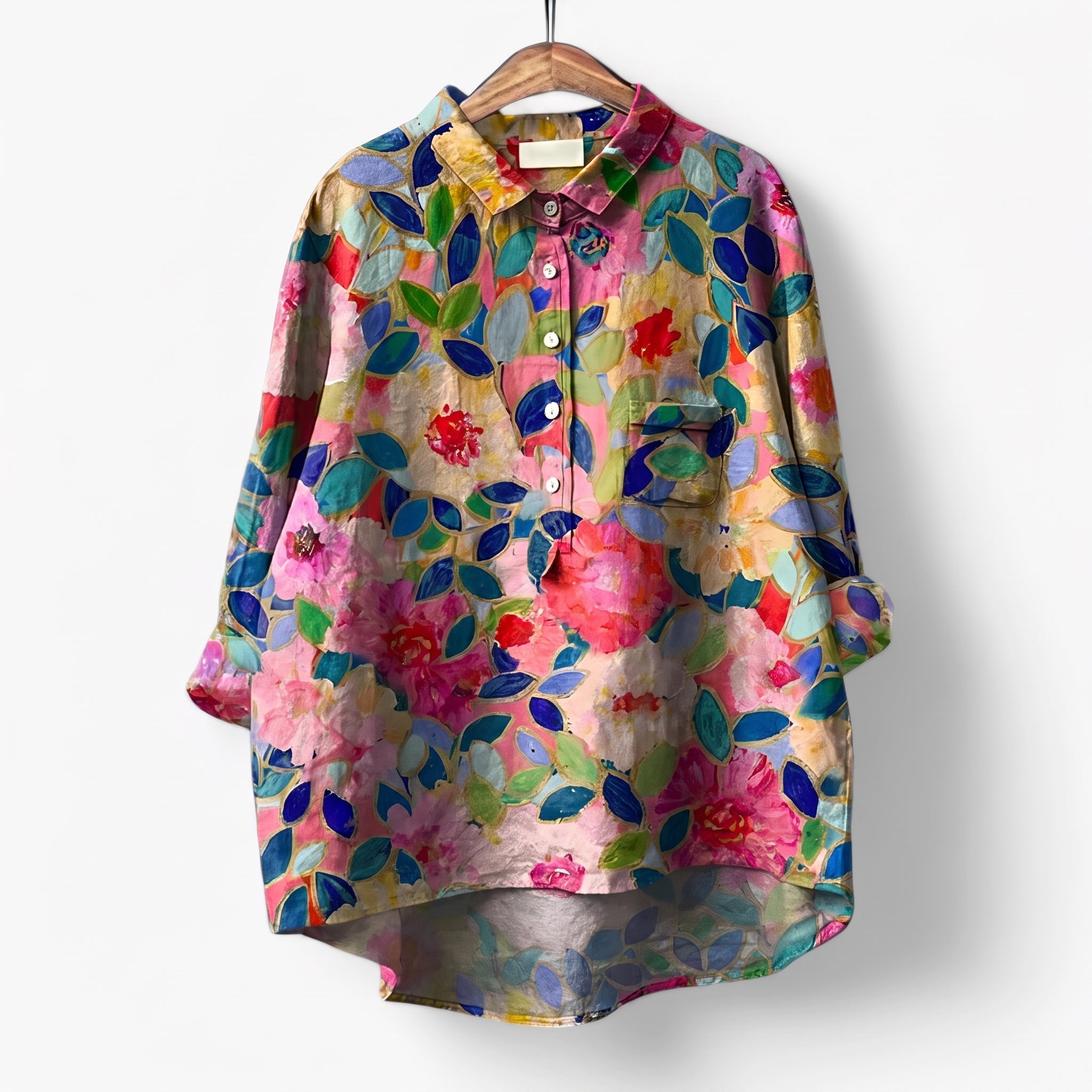 Olivia - Women's Summer Novelty Print Long Sleeve Blouse