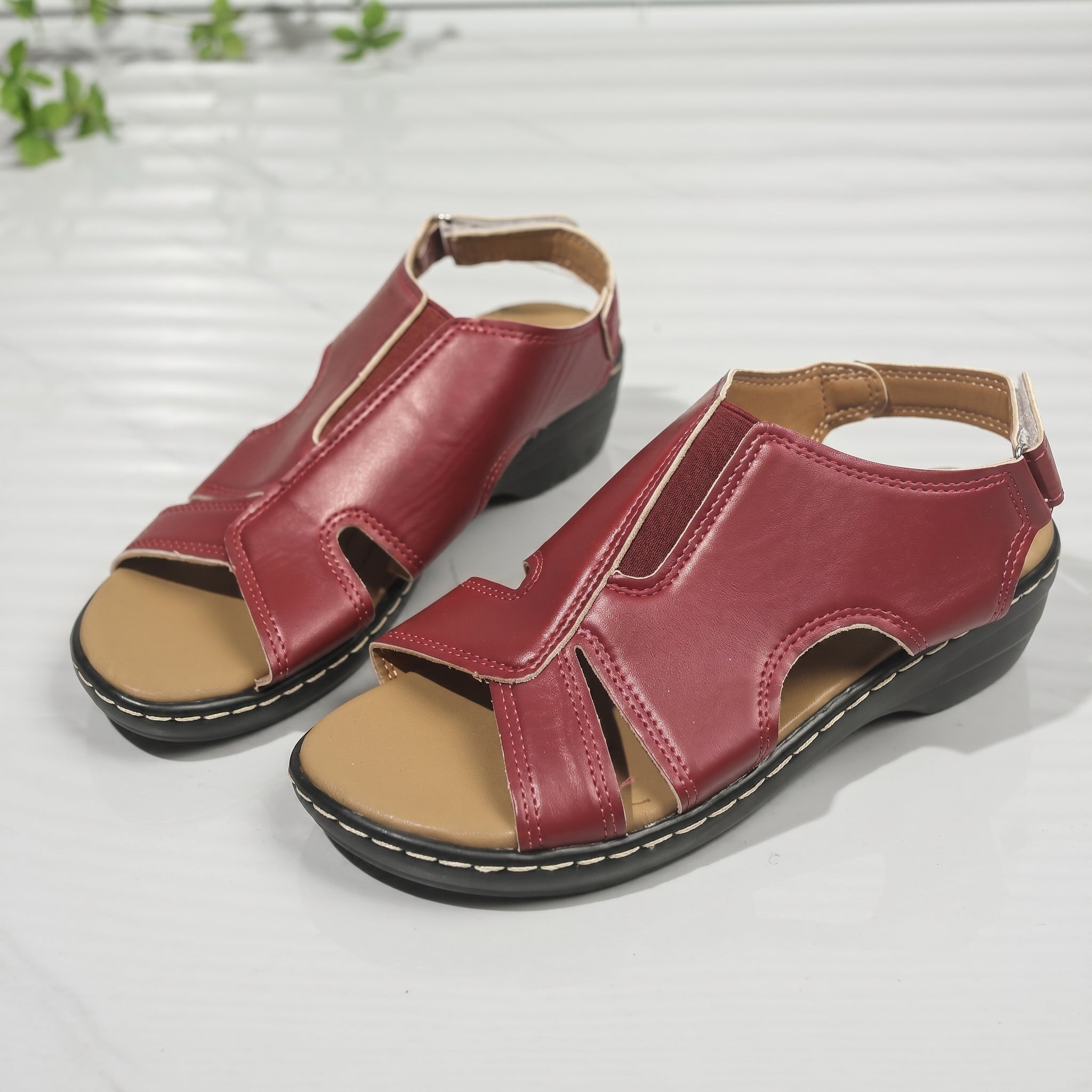 Louise - Women's Orthopaedic Cut-Out Wedge Sandals