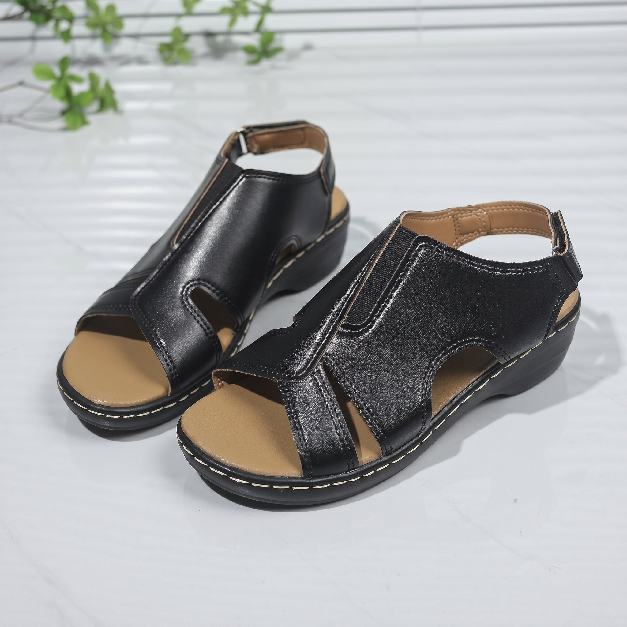 Louise - Women's Orthopaedic Cut-Out Wedge Sandals