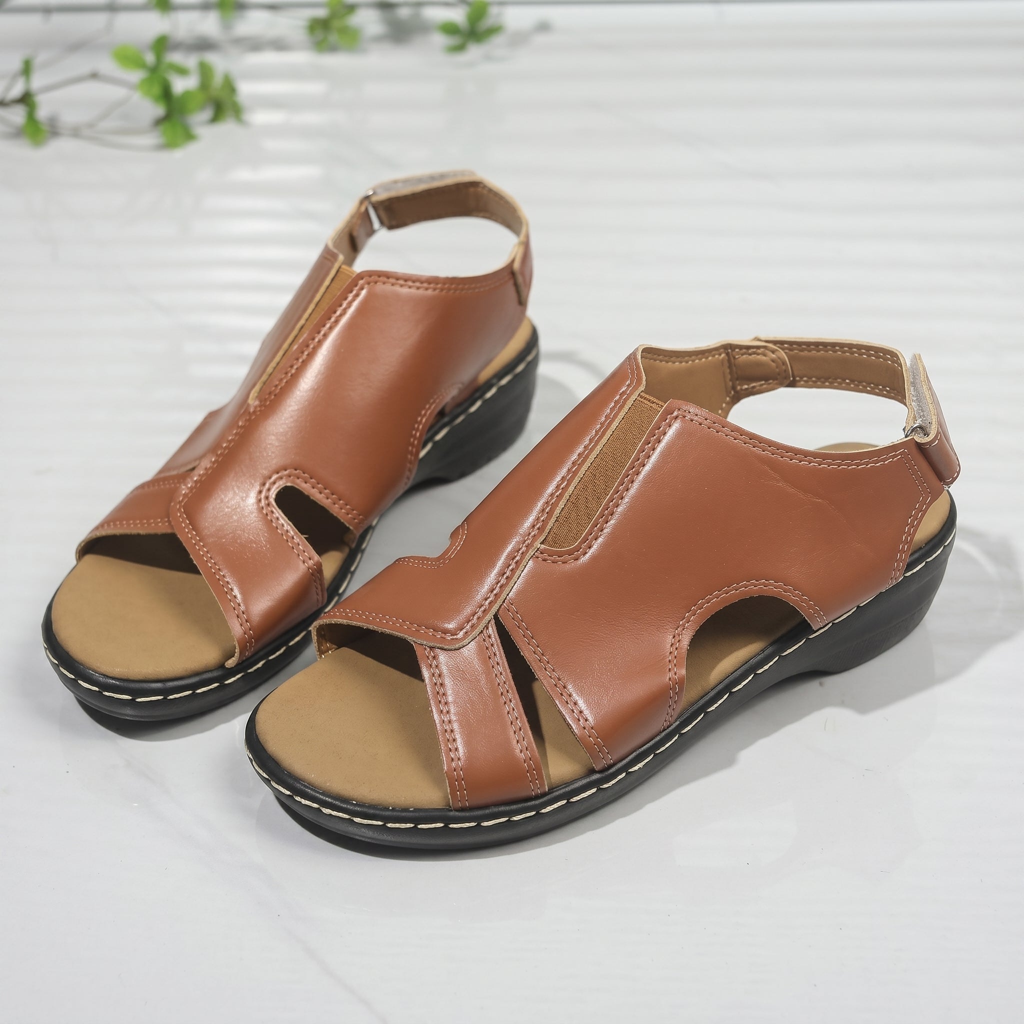 Louise - Women's Orthopaedic Cut-Out Wedge Sandals