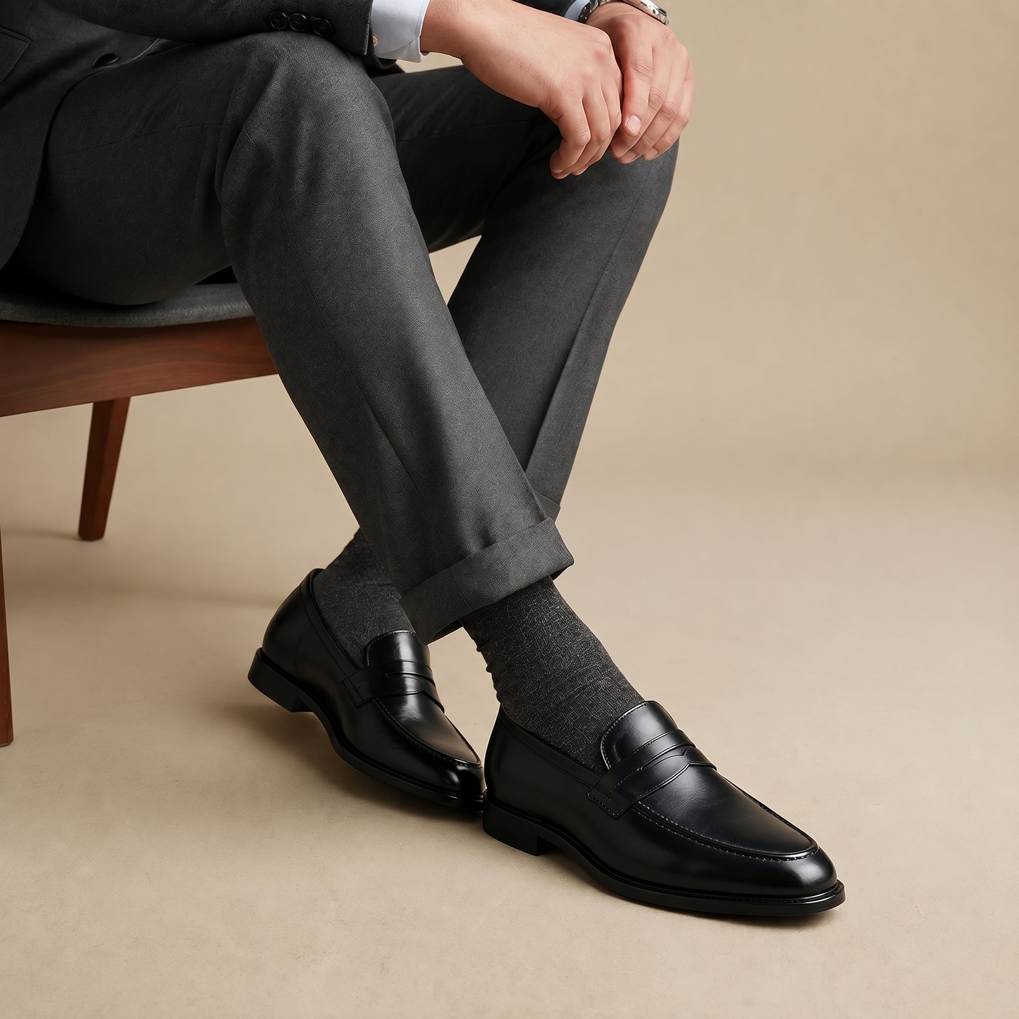 Lukas - Men's Formal Penny Wedding Shoes