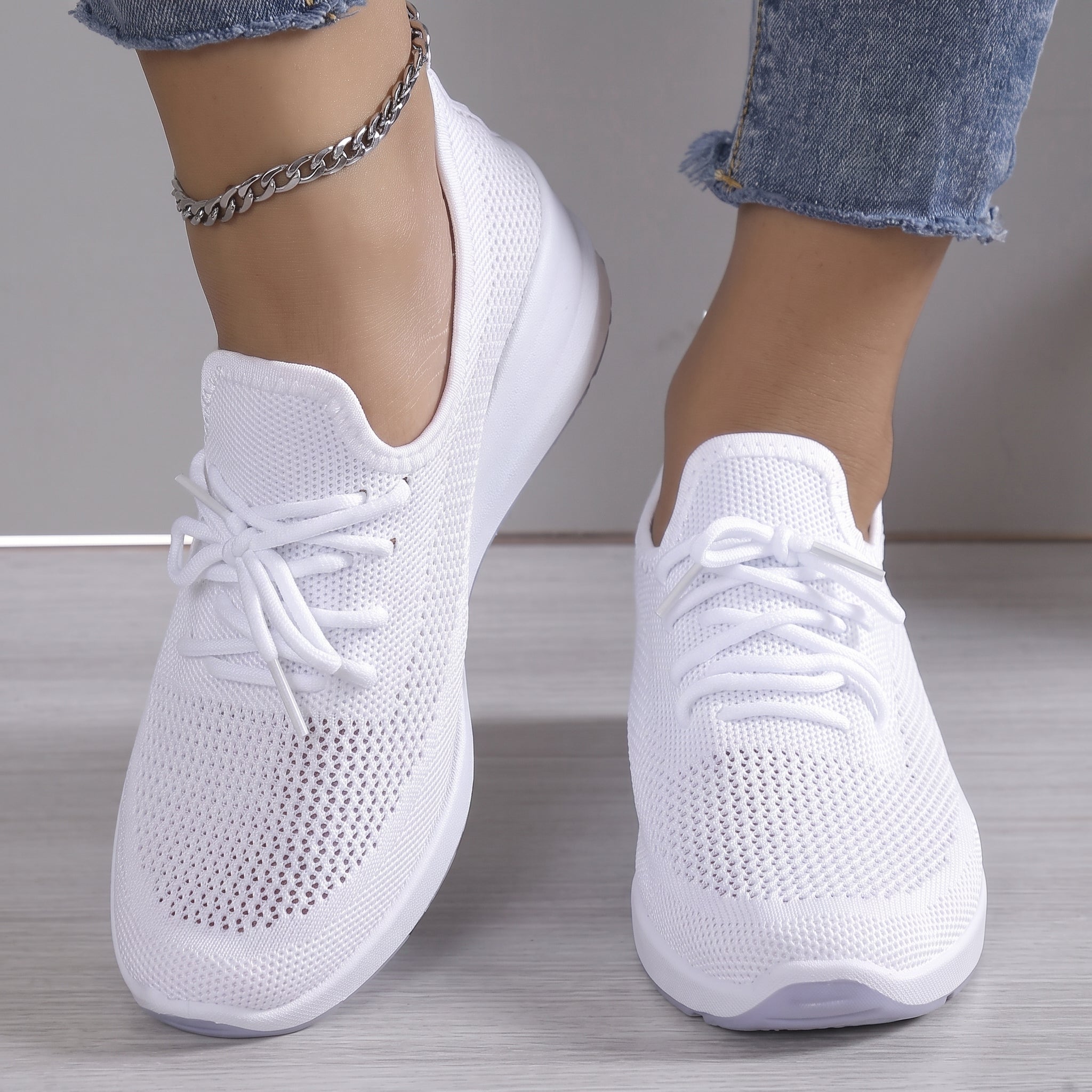 Alice - Women's Orthopaedic Breathable Lace-Up Wedge Trainers