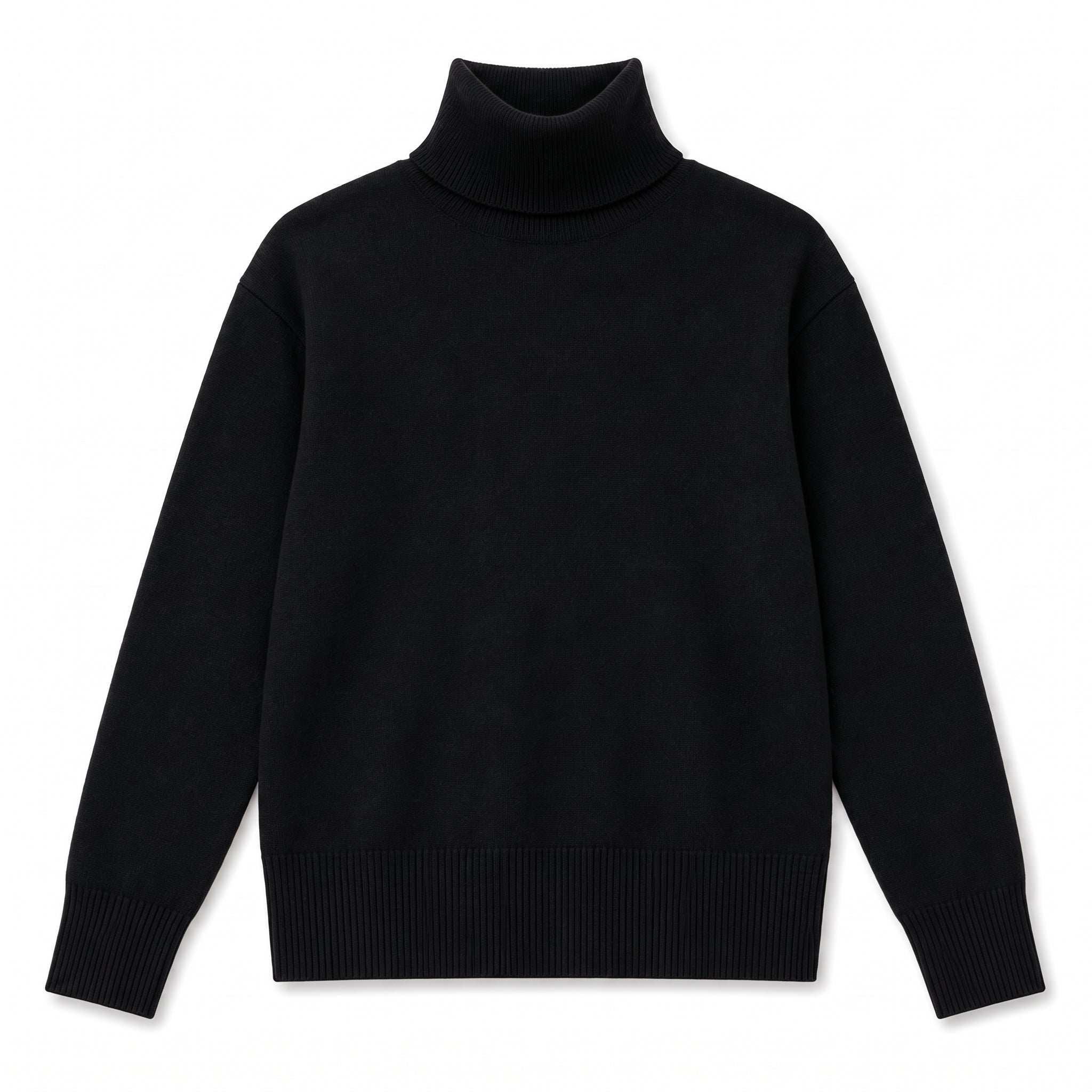 Sophie - Women's Oversized High-Neck Knit Jumper with Ribbed Cuffs