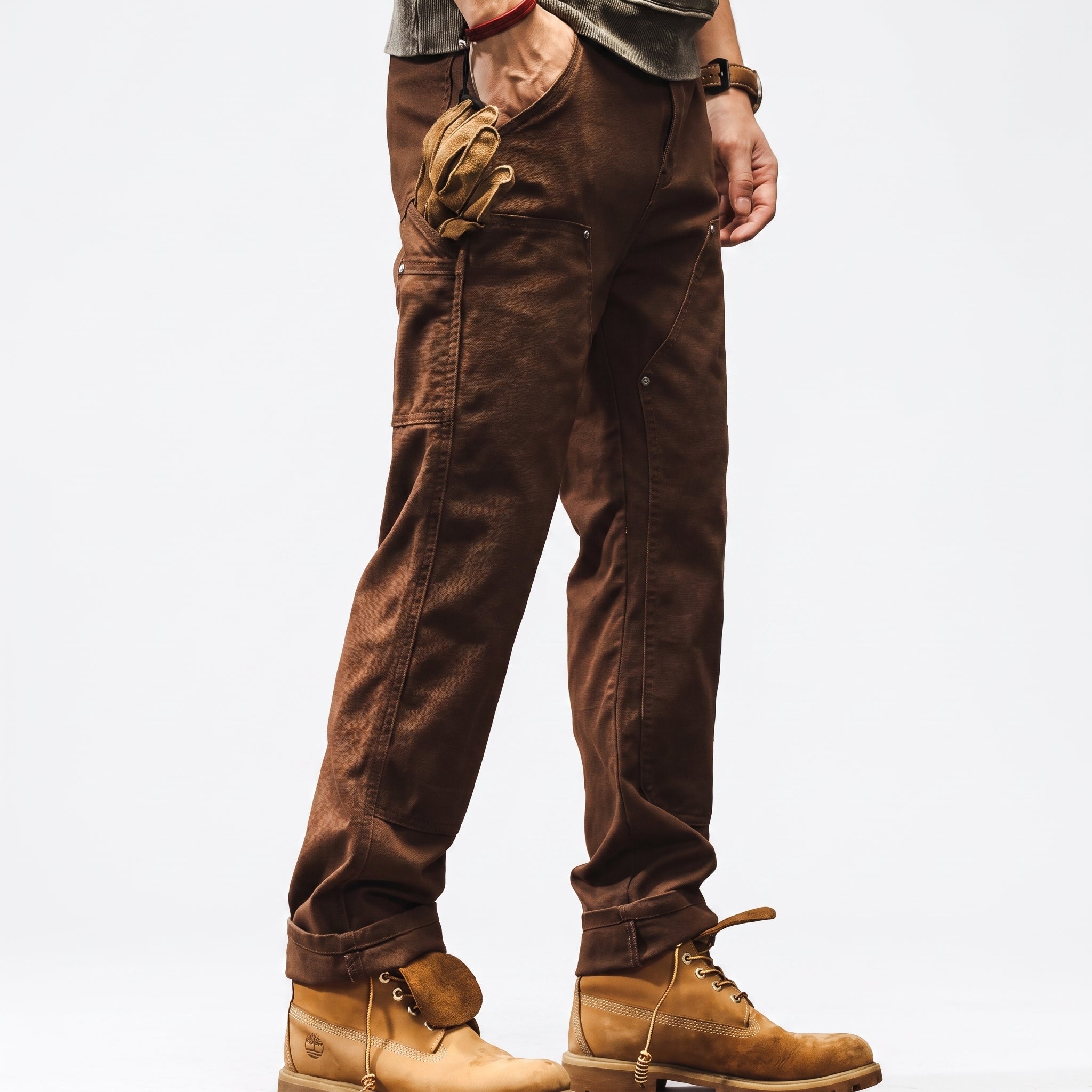 George - Men's Straight Leg Cargo Pants with Rivet Detail