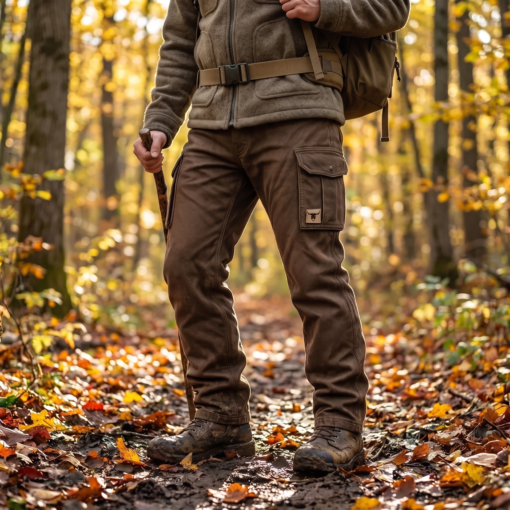 Jack - Men's Straight-Leg Tapered Cargo Pants with Button-Flap Pockets