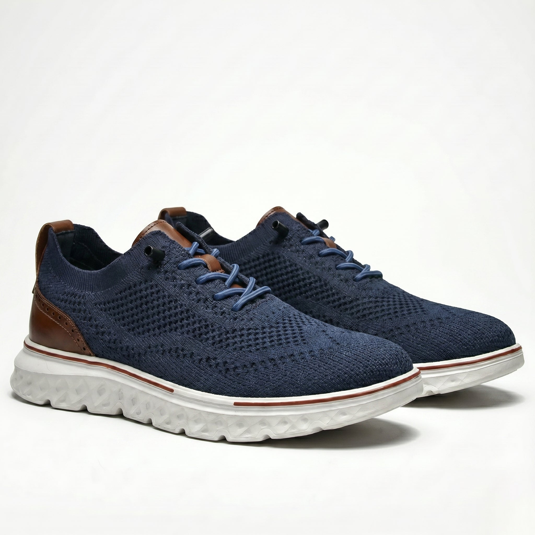 Alexander - Men's Orthopaedic Breathable Trainers - Trainers - Blue - Taylor & Bennett