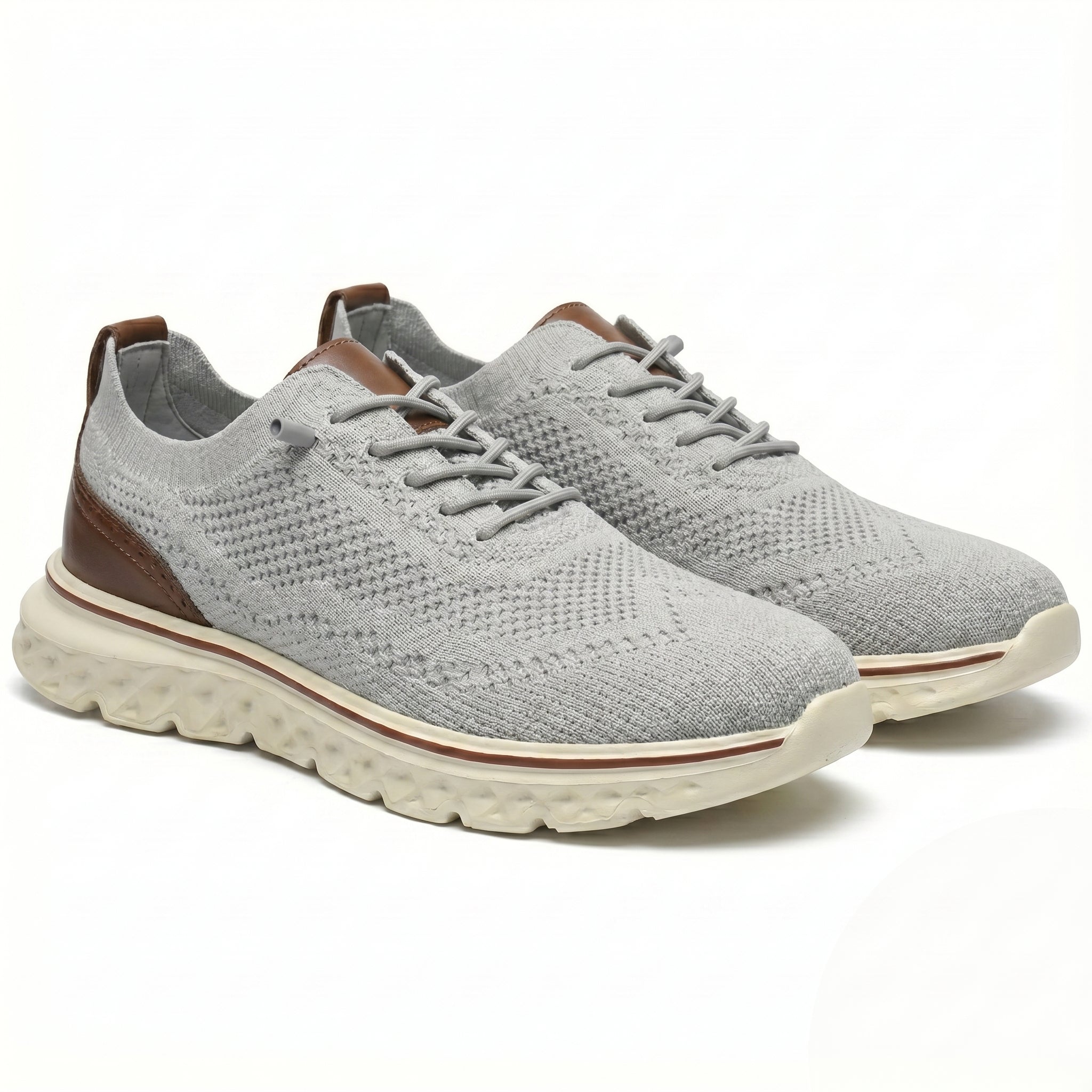 Alexander - Men's Orthopaedic Breathable Trainers - Trainers - Grey - Taylor & Bennett