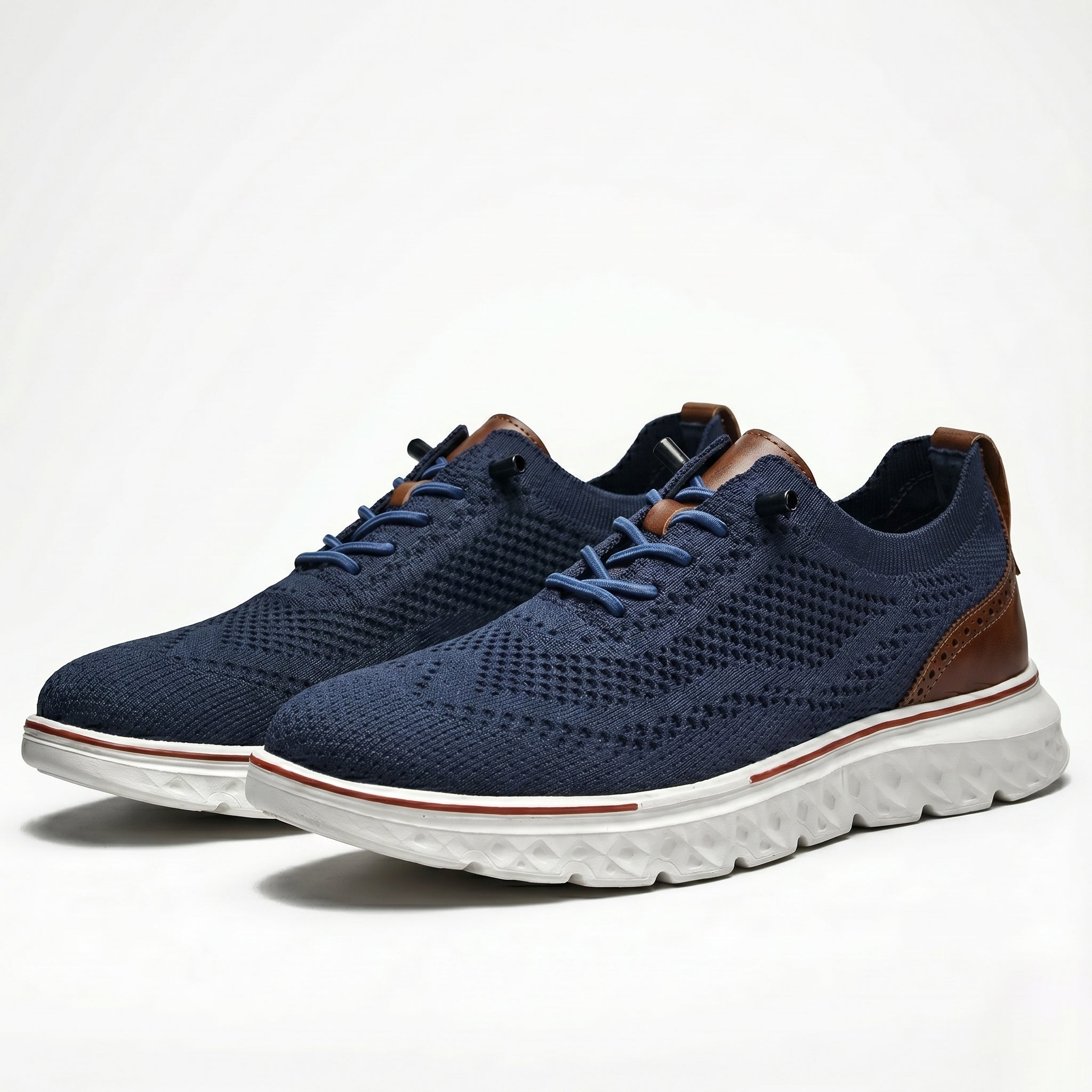 Alexander - Men's Orthopaedic Breathable Trainers - Trainers - Blue - Taylor & Bennett