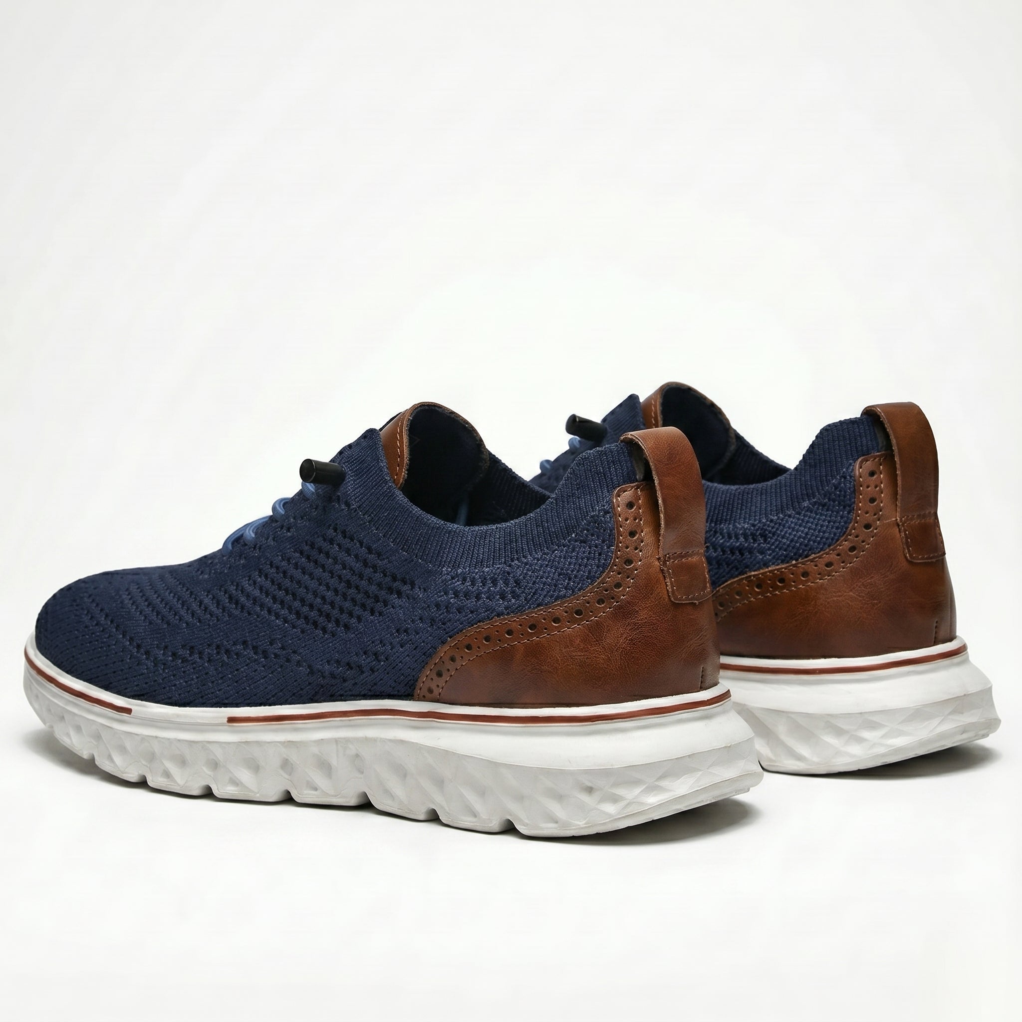 Alexander - Men's Orthopaedic Breathable Trainers - Trainers - Blue - Taylor & Bennett