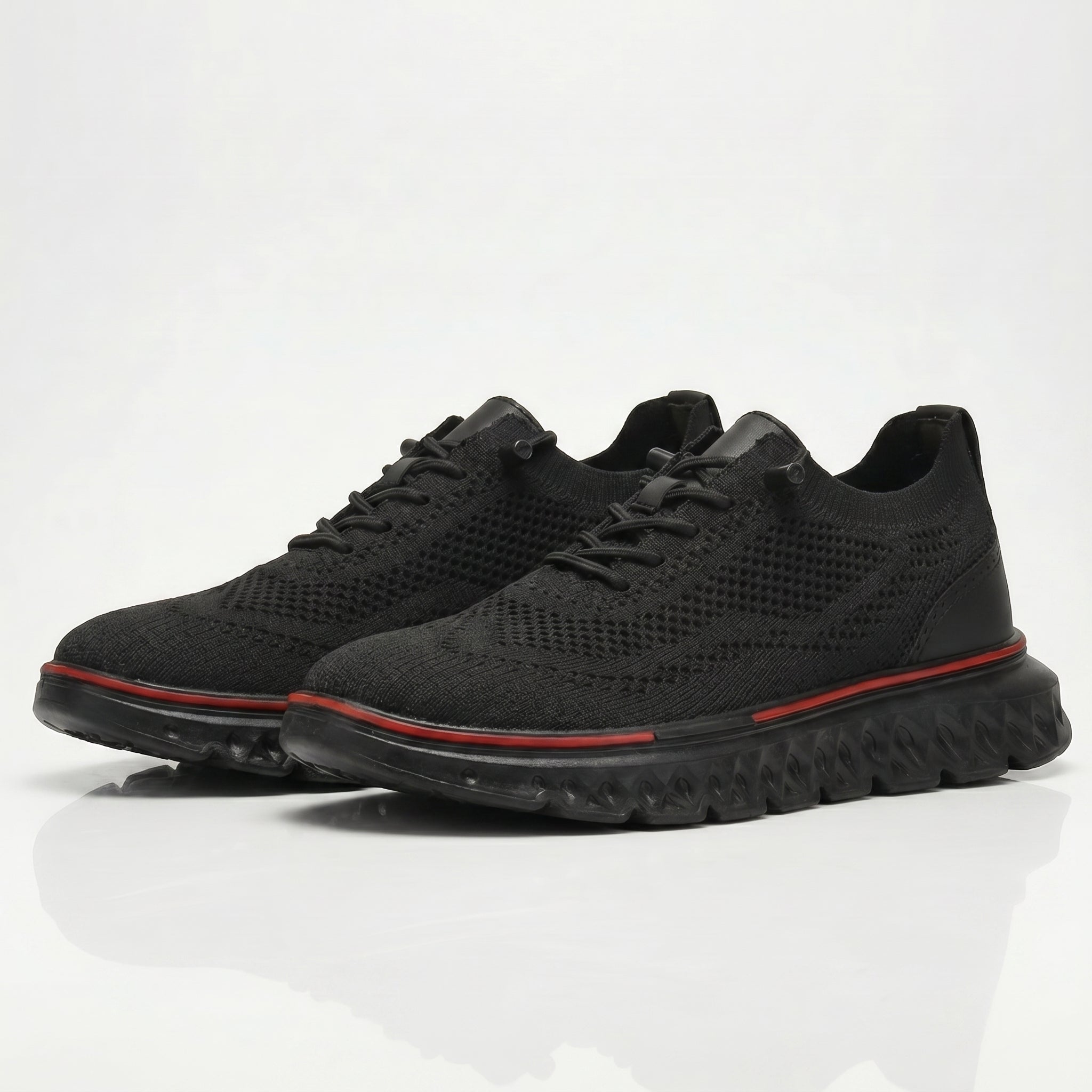 Alexander - Men's Orthopaedic Breathable Trainers - Trainers - Black - Taylor & Bennett