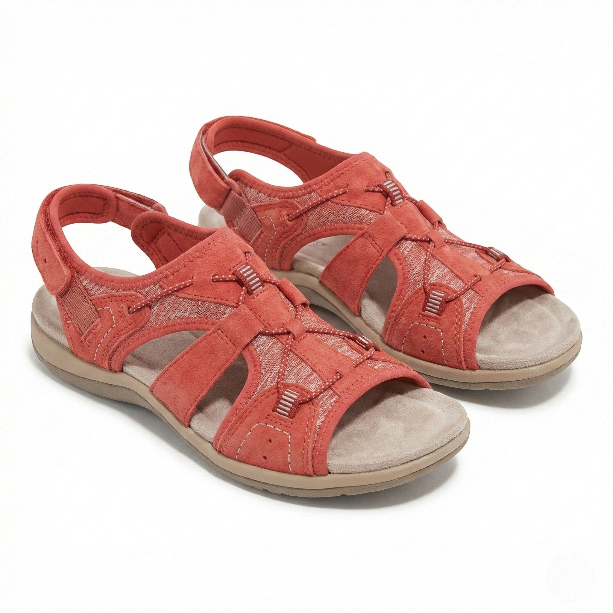 Alice - Women's Adjustable Sandals with Arch Support - Sandals - Red - Taylor & Bennett
