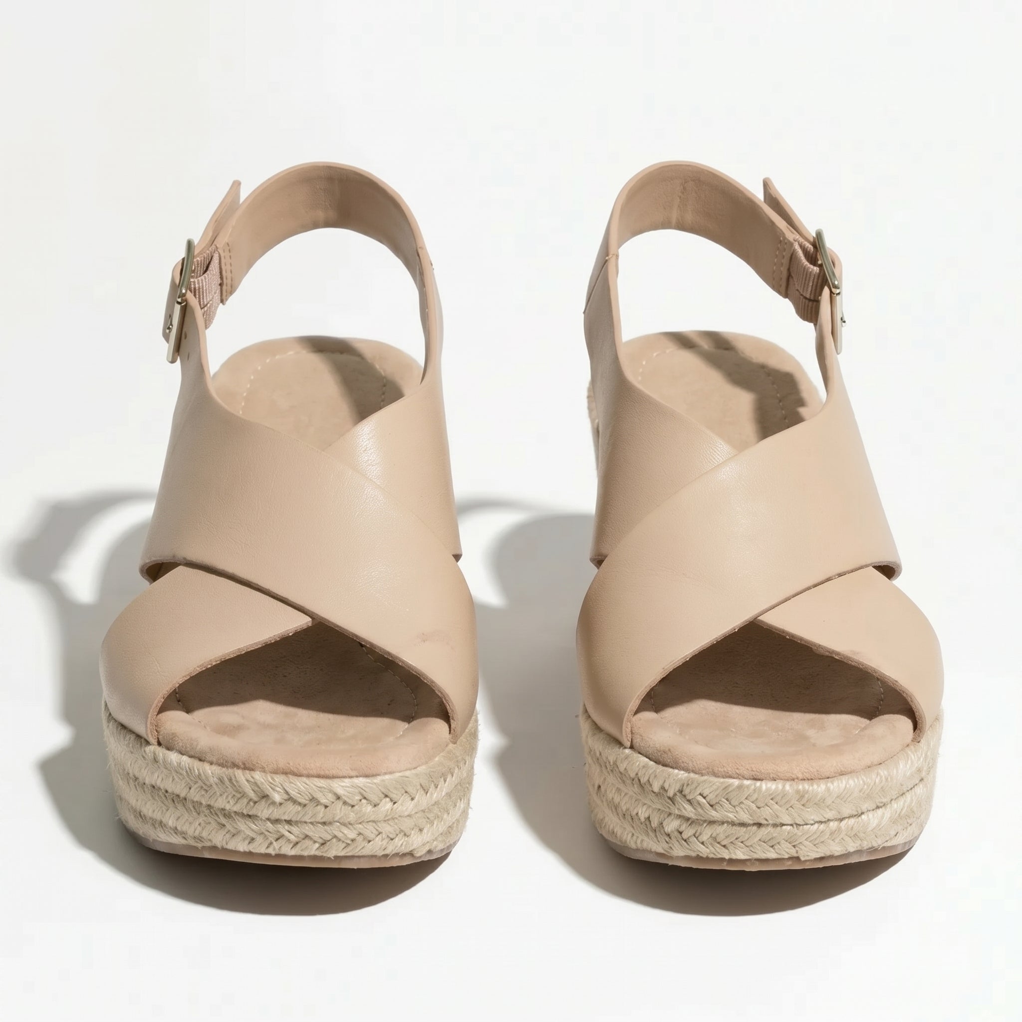 Alice - Women's Lightweight Open - Toe Sandals with Cushioned Sole - Footwear - Beige - Taylor & Bennett