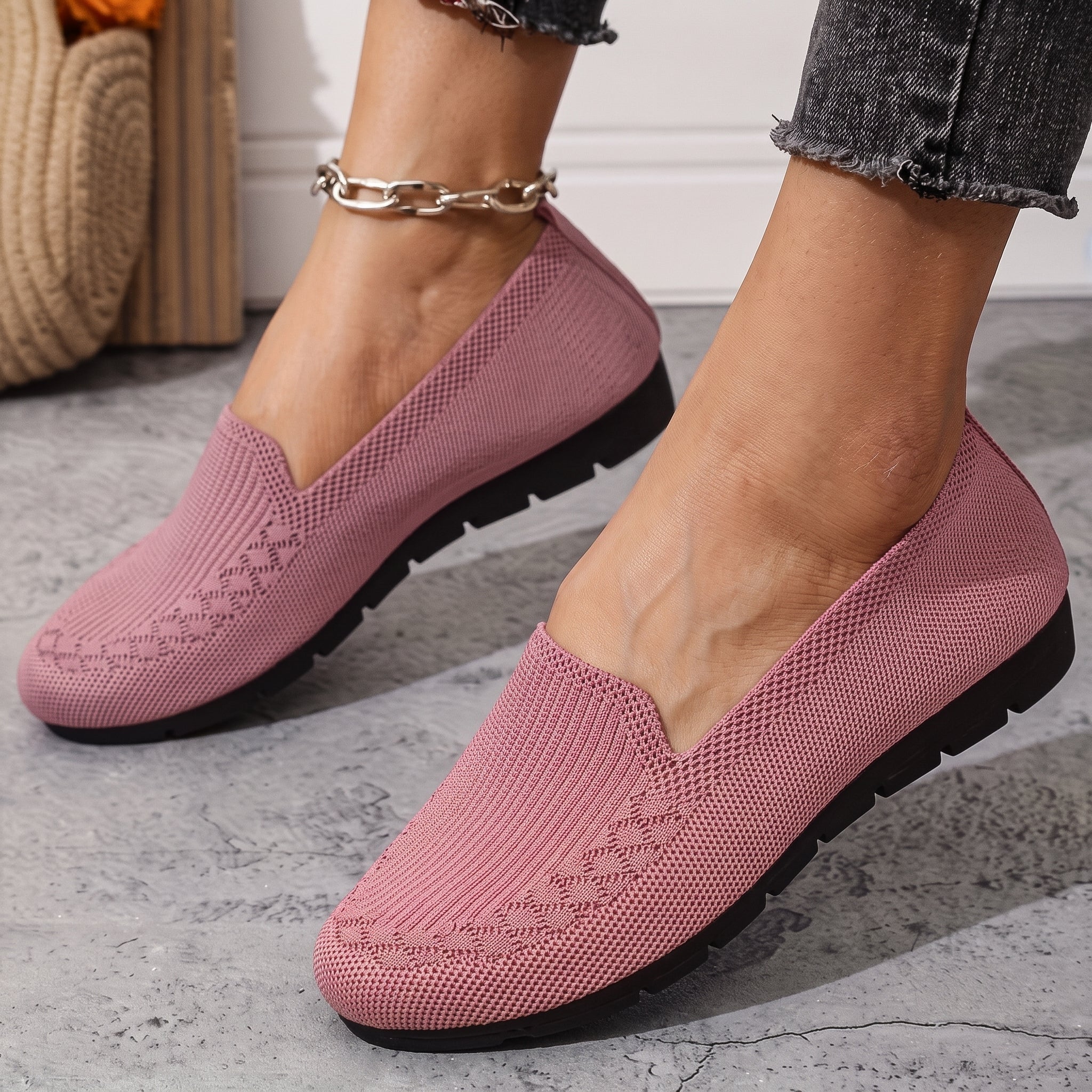 Alice - Women's Orthopaedic Breathable Cushioned Sole Loafers - Loafer - Pink - Taylor & Bennett