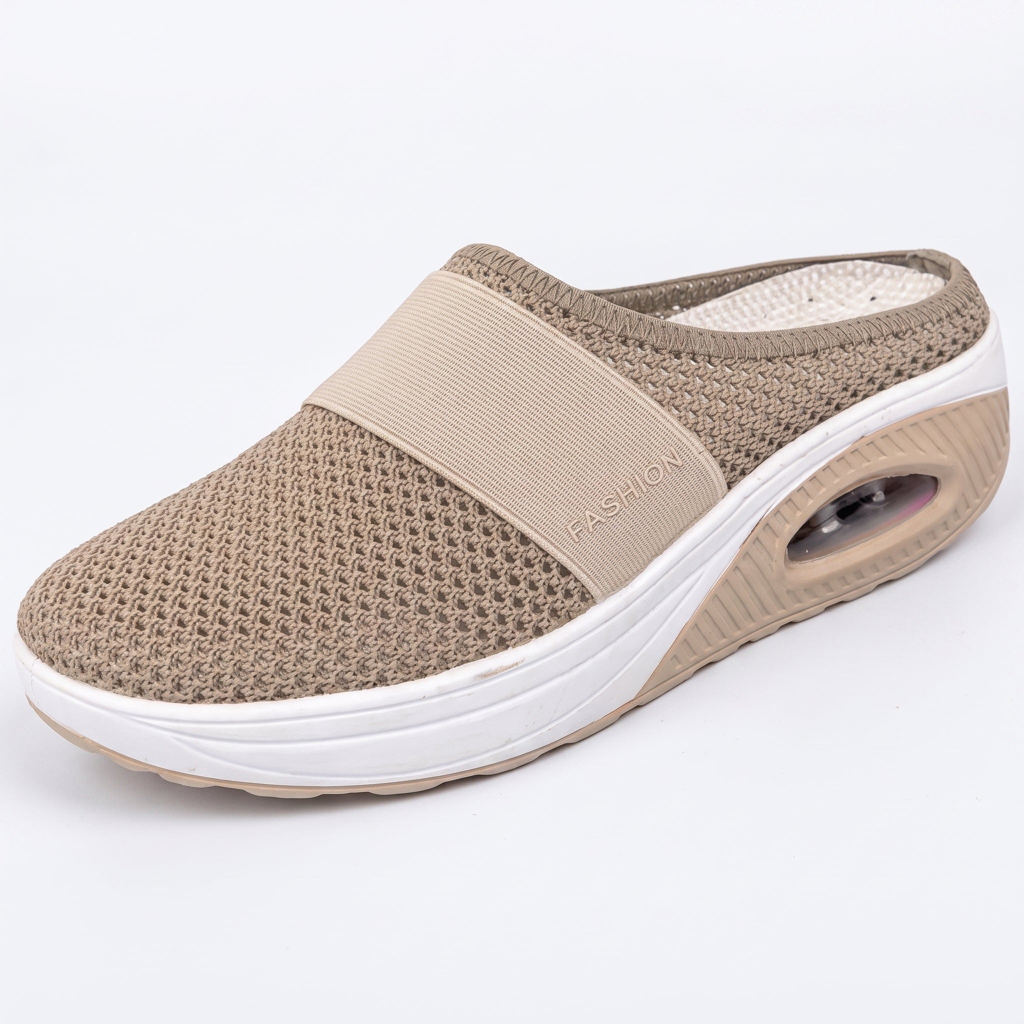 Alice - Women's Orthopaedic Breathable Cushioned Trainers - Orthopedic Sandals - Khaki - Taylor & Bennett