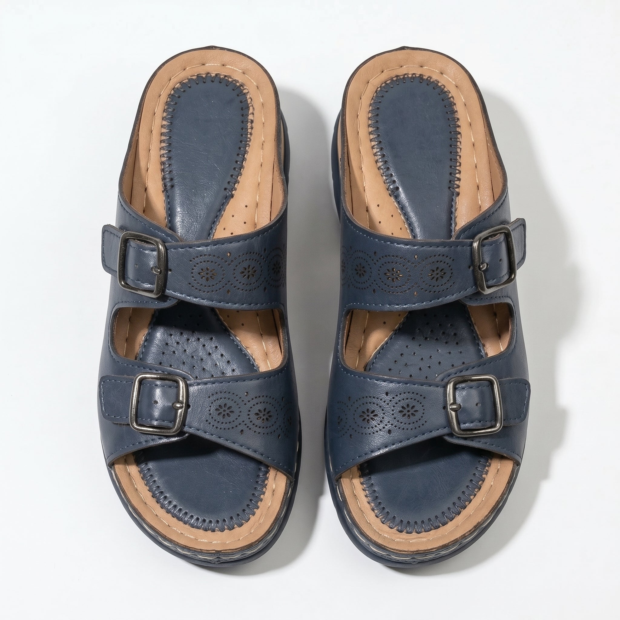 Alice - Women's Orthopaedic Open Toe Sandals - Sandals - Blue - Taylor & Bennett