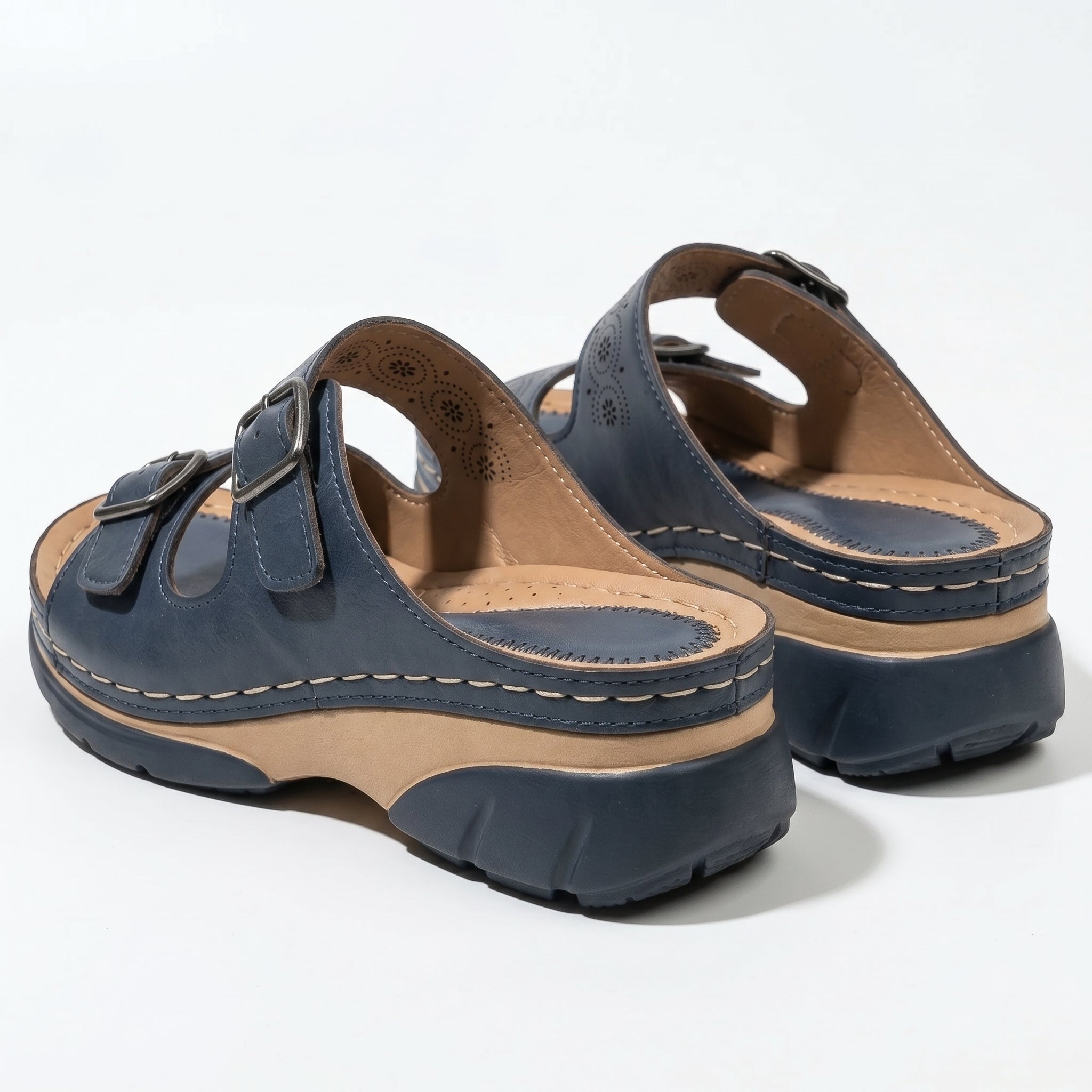 Alice - Women's Orthopaedic Open Toe Sandals - Sandals - Blue - Taylor & Bennett