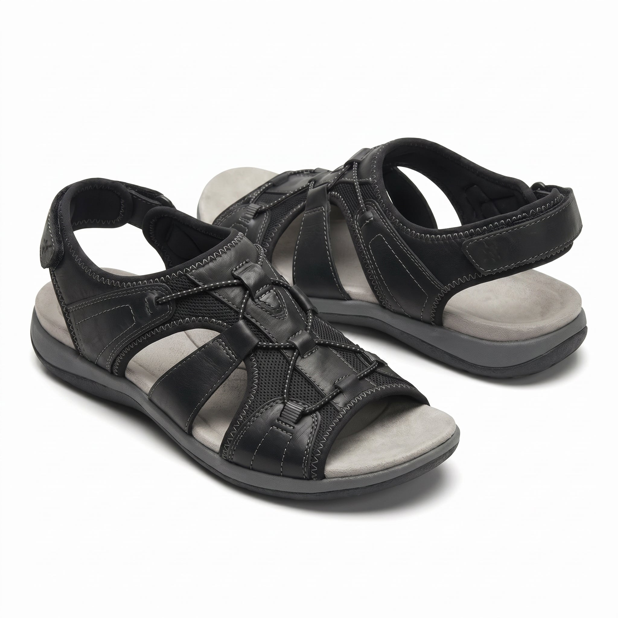 Alice - Women's Orthopaedic Sandals - Sandals - Black - Taylor & Bennett