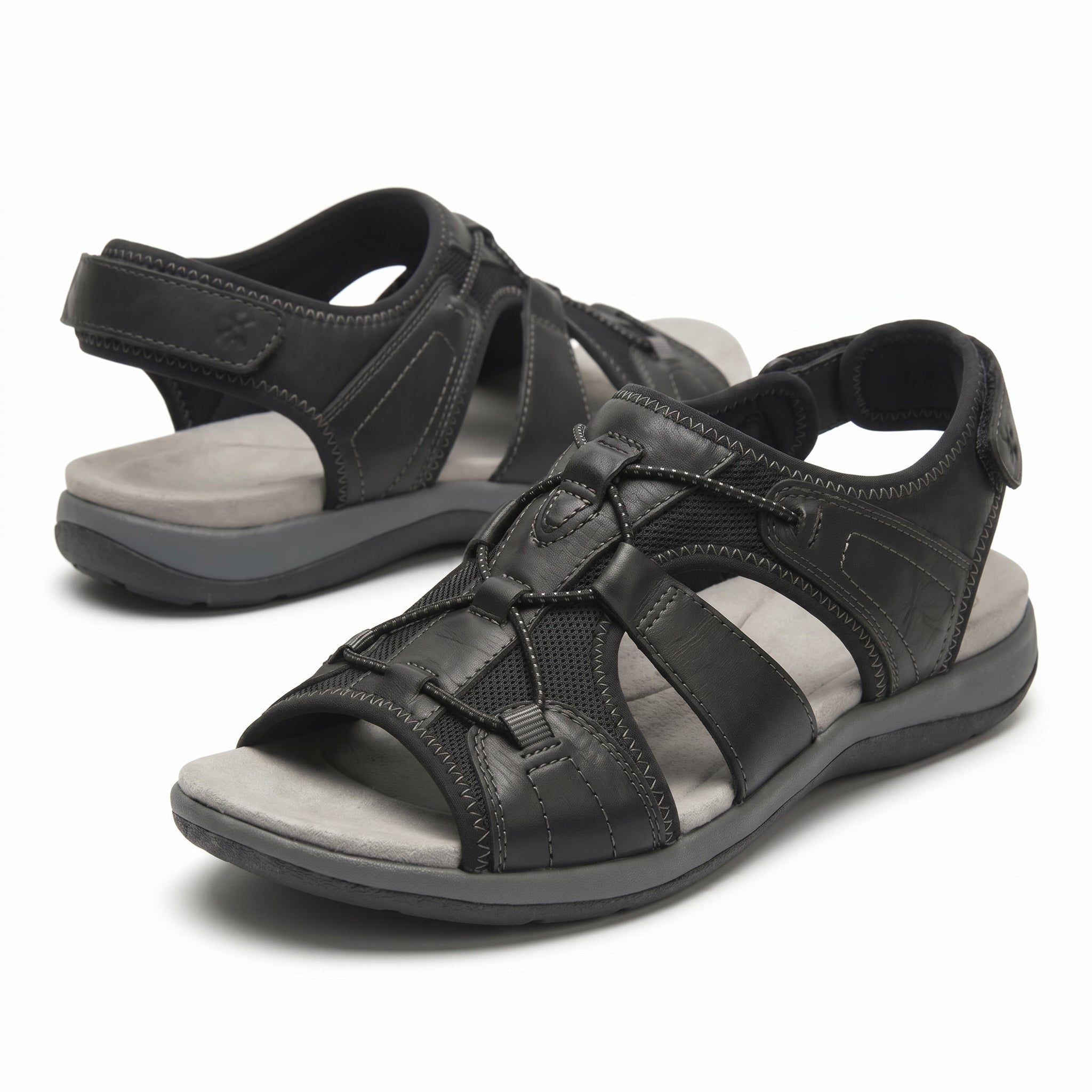 Alice - Women's Orthopaedic Sandals - Sandals - Black - Taylor & Bennett