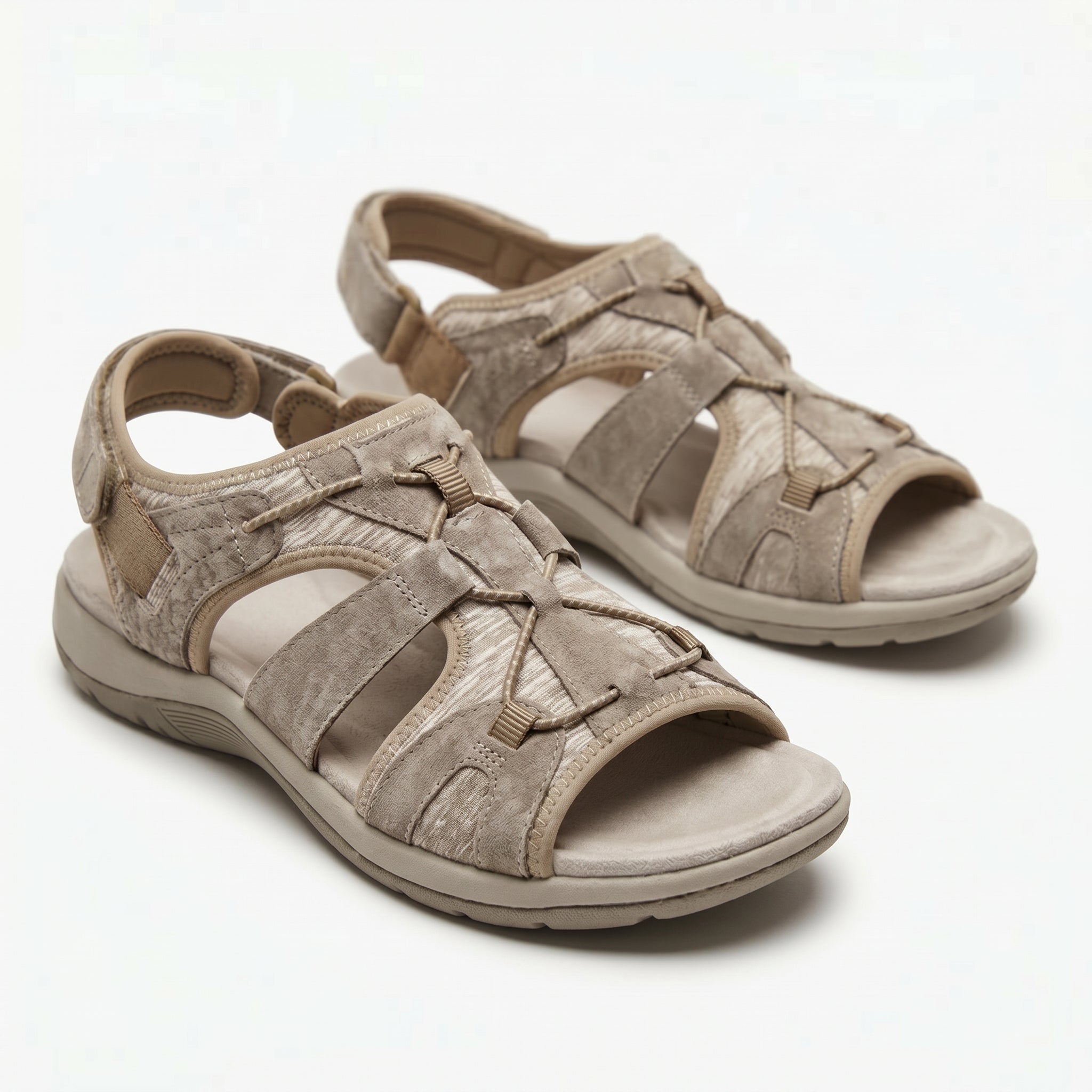 Alice - Women's Orthopaedic Sandals - Sandals - Khaki - Taylor & Bennett