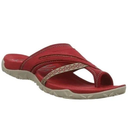 Alice - Women's Orthopaedic Toe Post Sandals - Sandal - Red - Taylor & Bennett