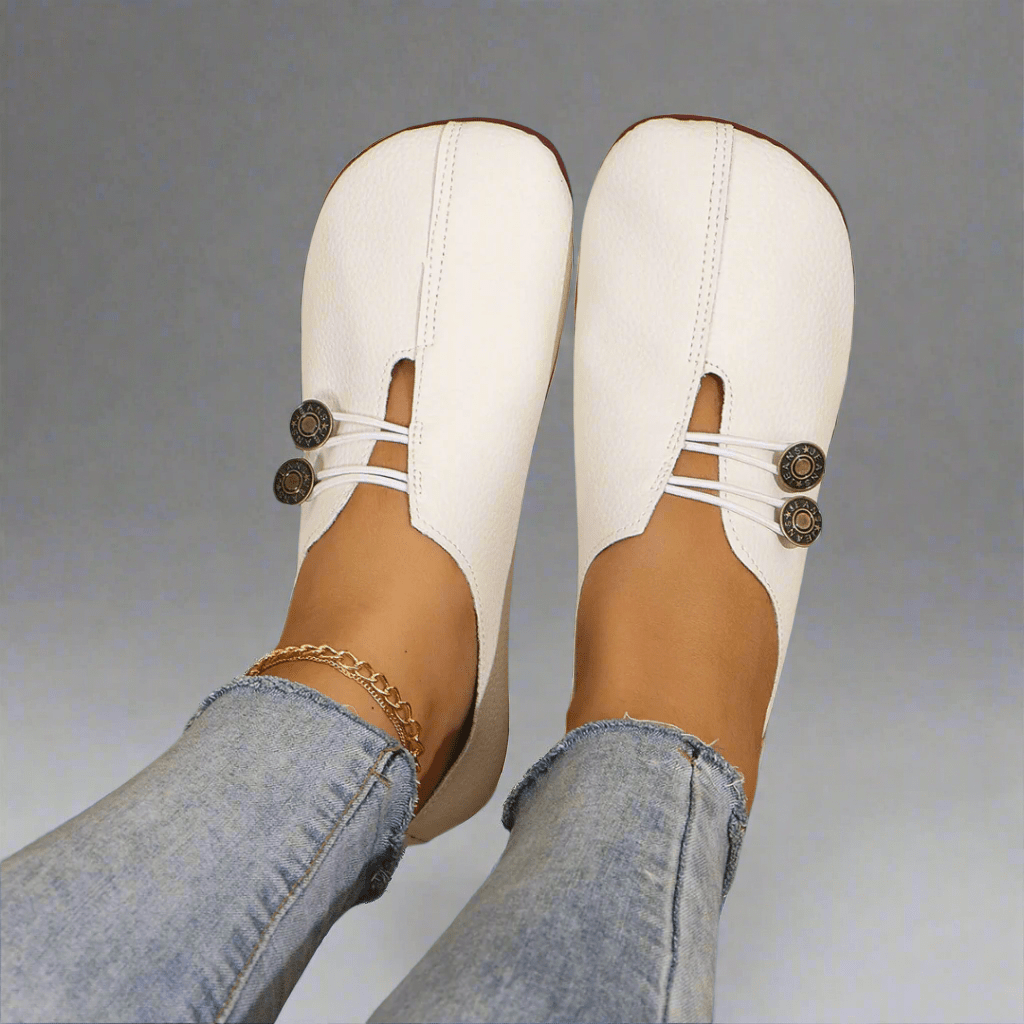 Alice - Women's Orthopaedic Wide Toe Barefoot Shoes - Shoes - White - Taylor & Bennett