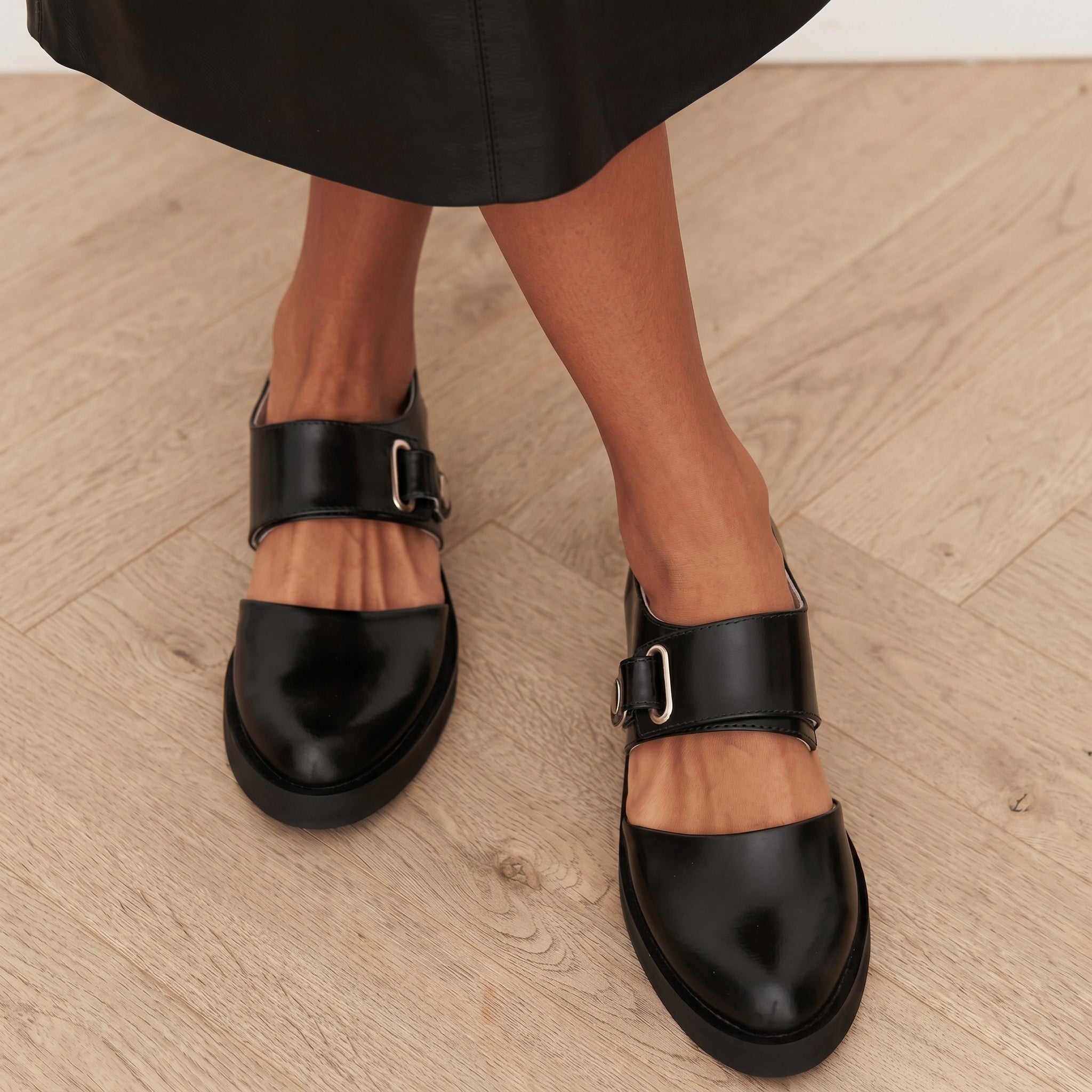Alice - Women's Round Toe Mary Jane Shoes with Buckle Strap - Shoes - Black - Taylor & Bennett