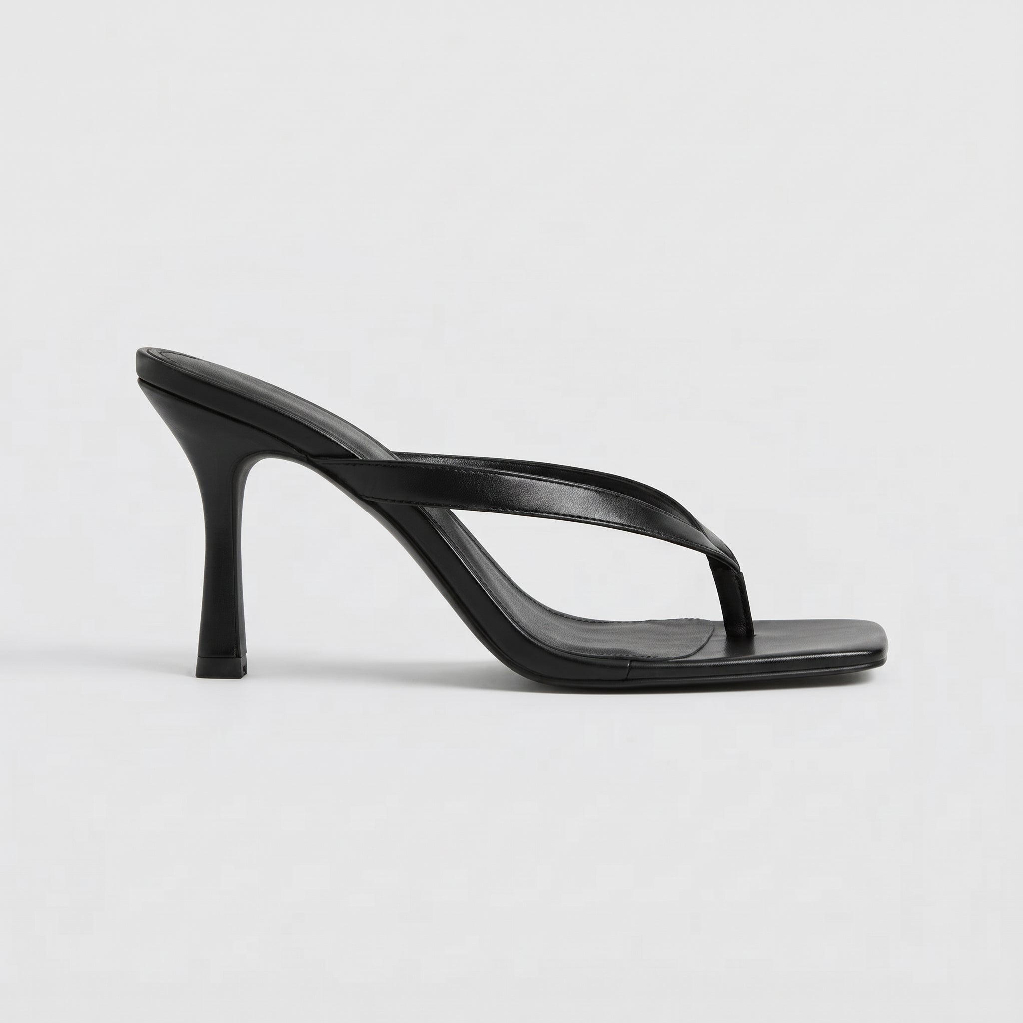 Alice - Women's Stiletto High Heel Thong Sandals - Heels - Black - Taylor & Bennett