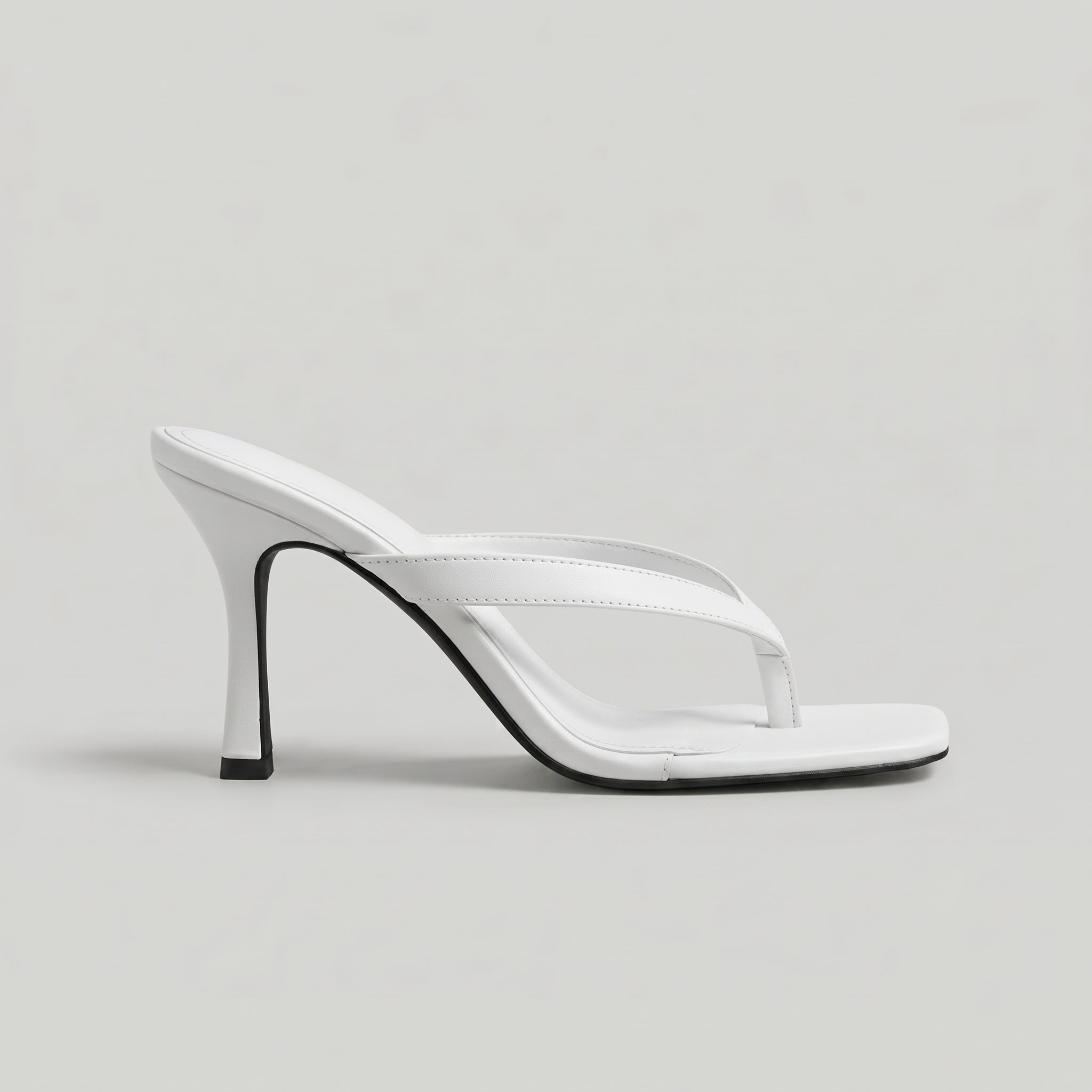 Alice - Women's Stiletto High Heel Thong Sandals - Heels - White - Taylor & Bennett