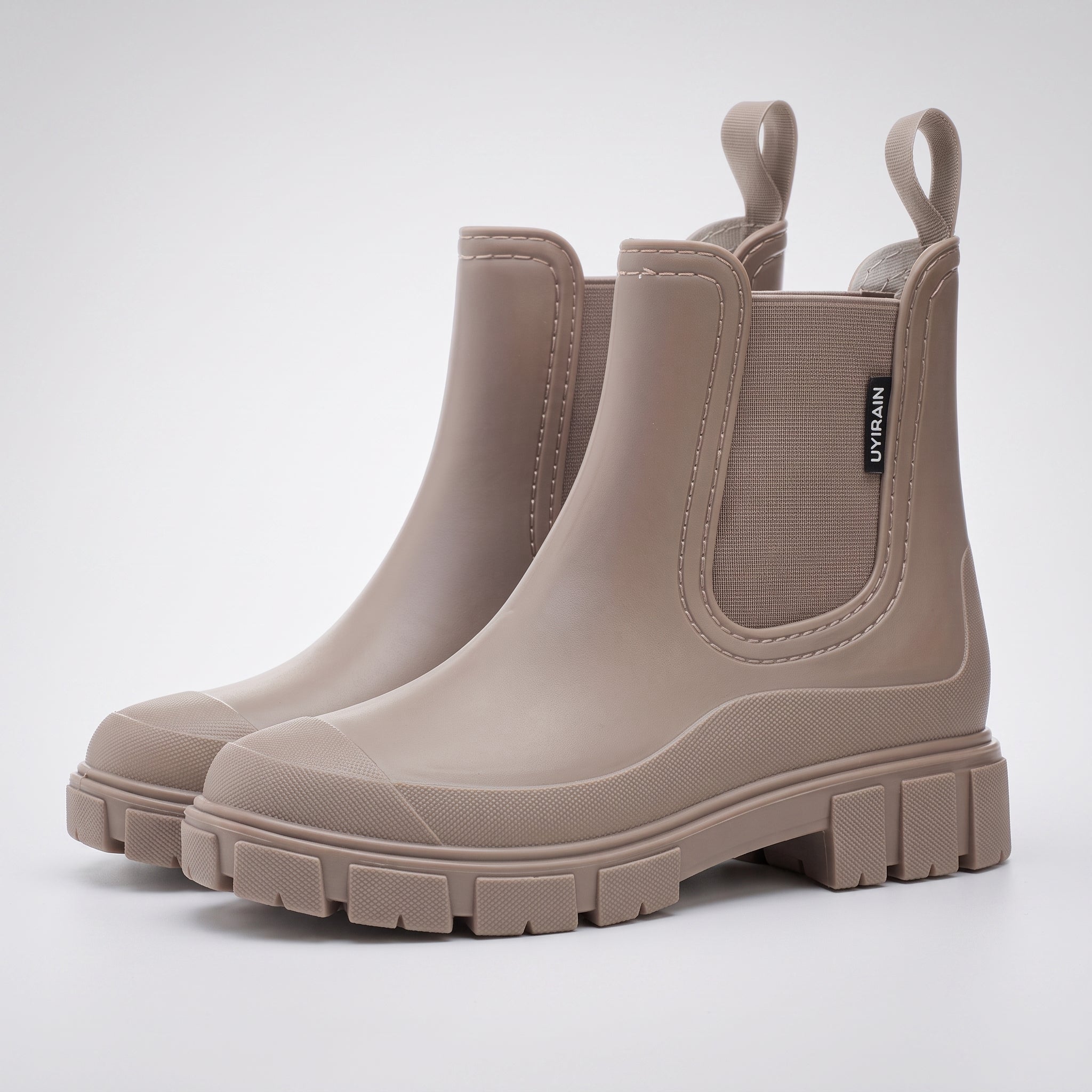 Alice - Women's Waterproof Elastic Panel Chelsea Boots - Boots - Khaki - Taylor & Bennett