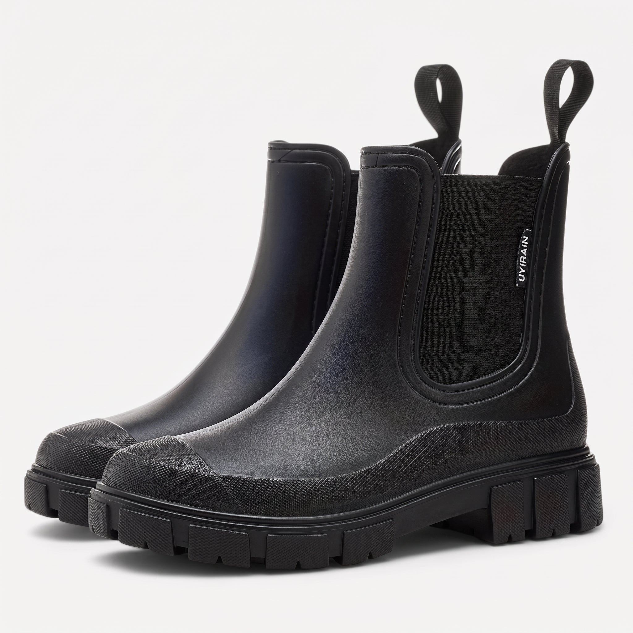 Alice - Women's Waterproof Elastic Panel Chelsea Boots - Boots - Black - Taylor & Bennett
