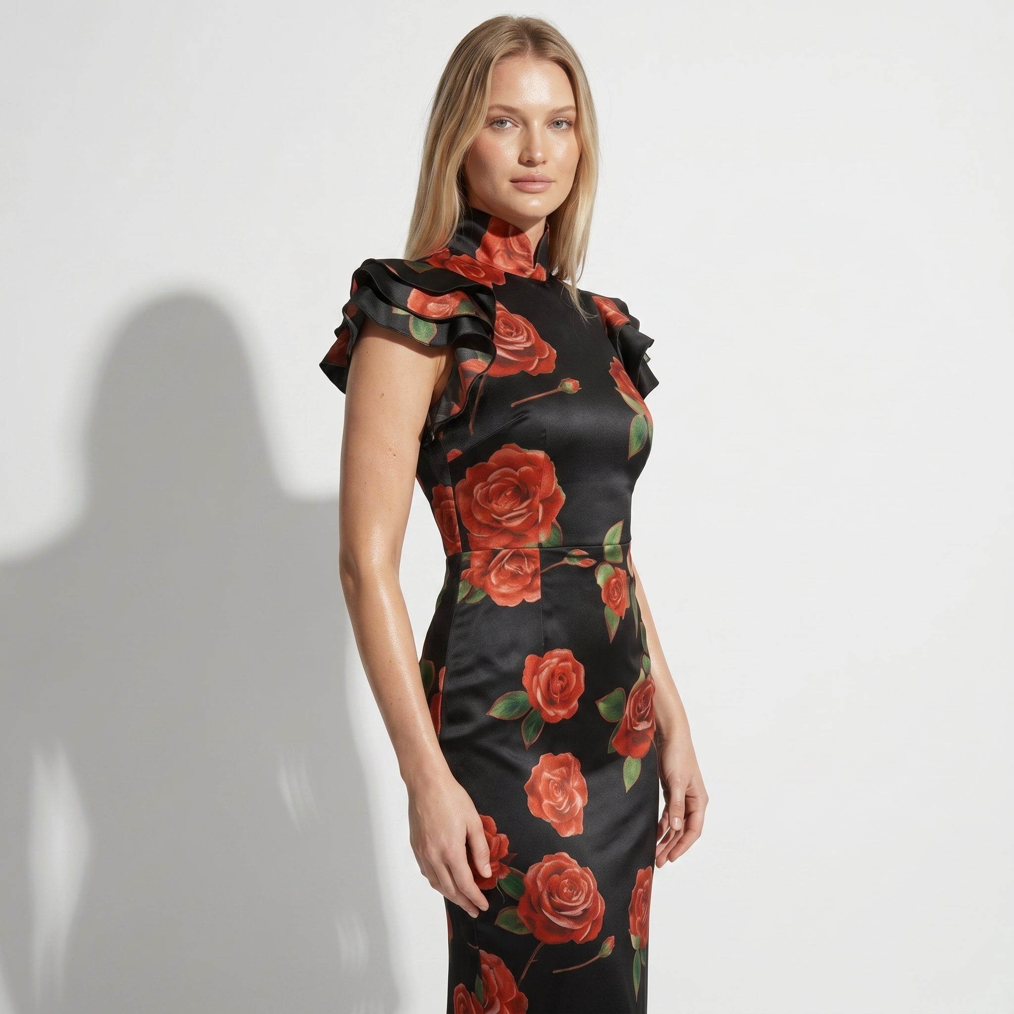 Amelia - Women's Floral Maxi Dress - Dresses - Black - Taylor & Bennett