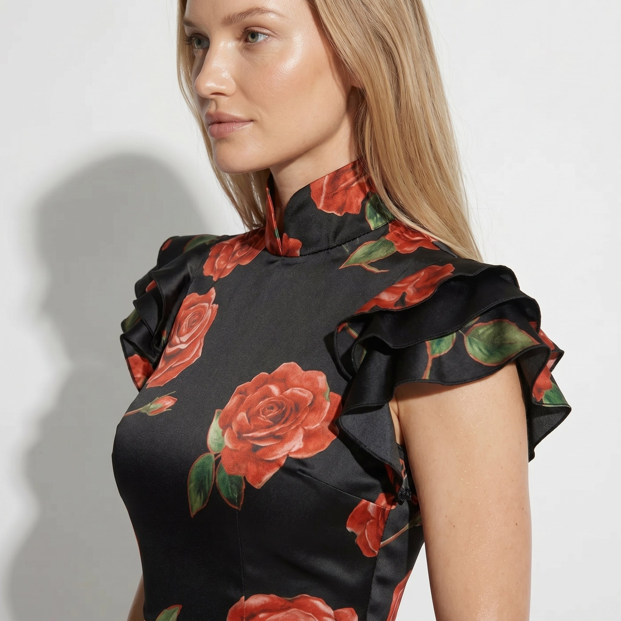 Amelia - Women's Floral Maxi Dress - Dresses - Black - Taylor & Bennett