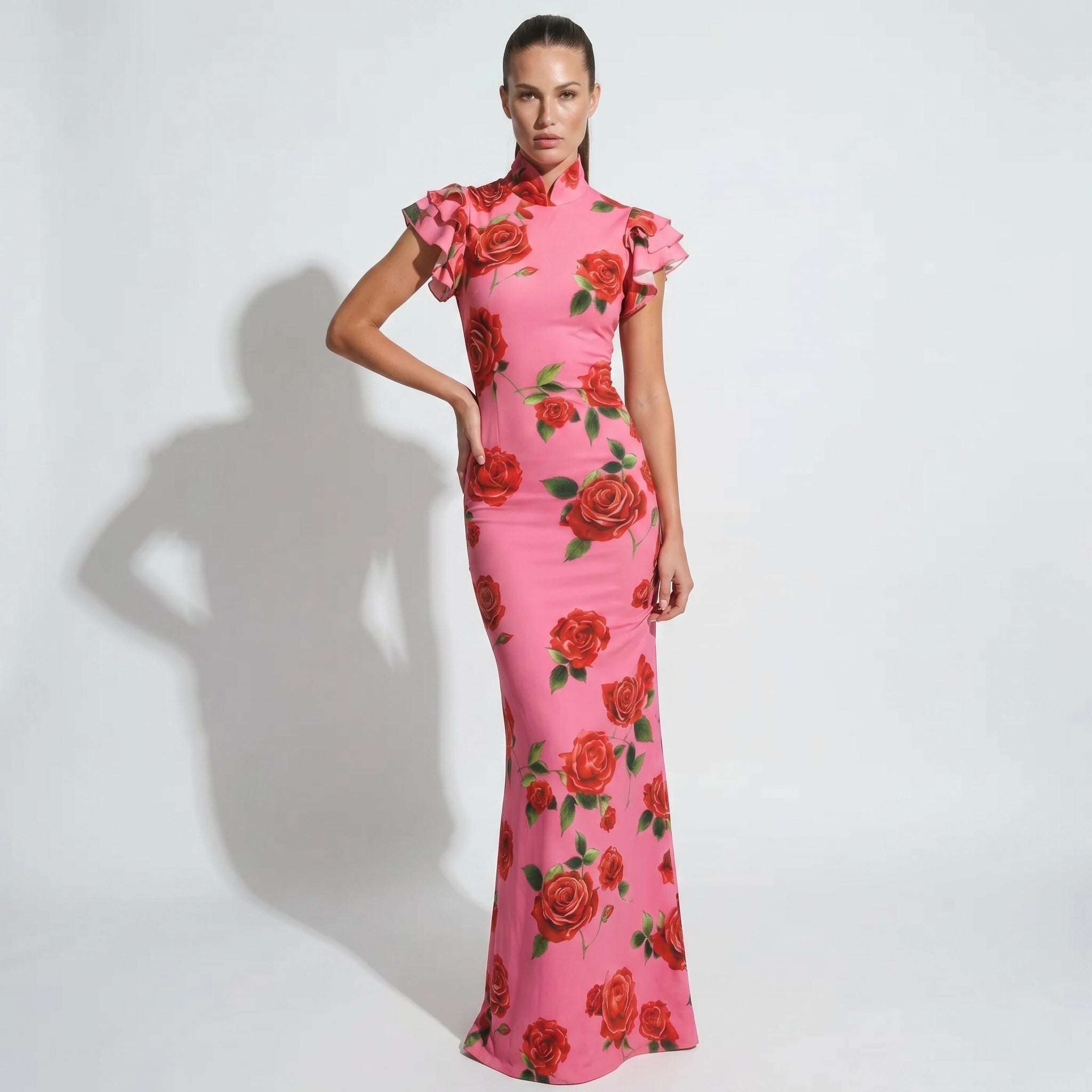Amelia - Women's Floral Maxi Dress - Dresses - Pink - Taylor & Bennett