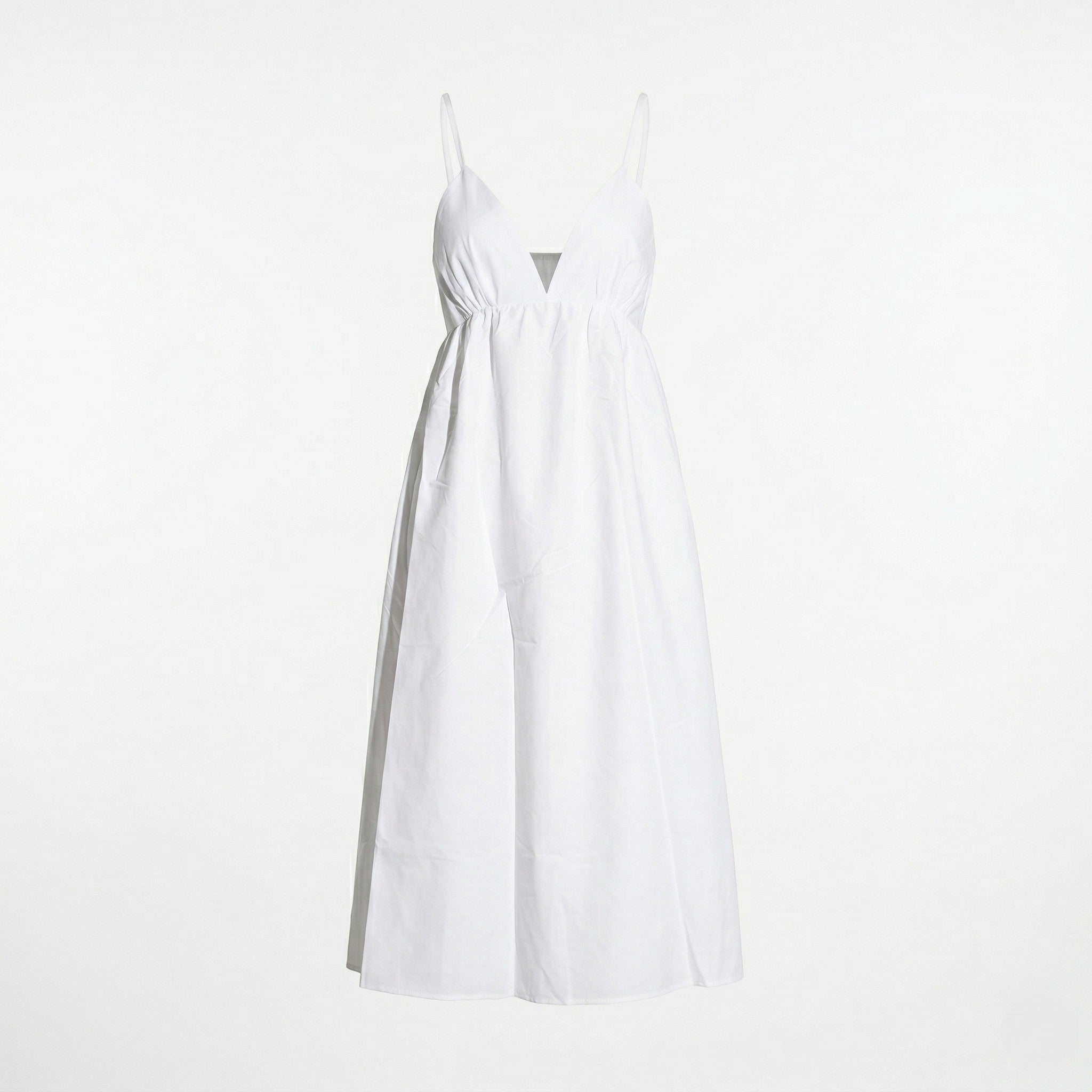 Amelia - Women's Maxi Dress with Spaghetti Straps - Dresses - White - Taylor & Bennett