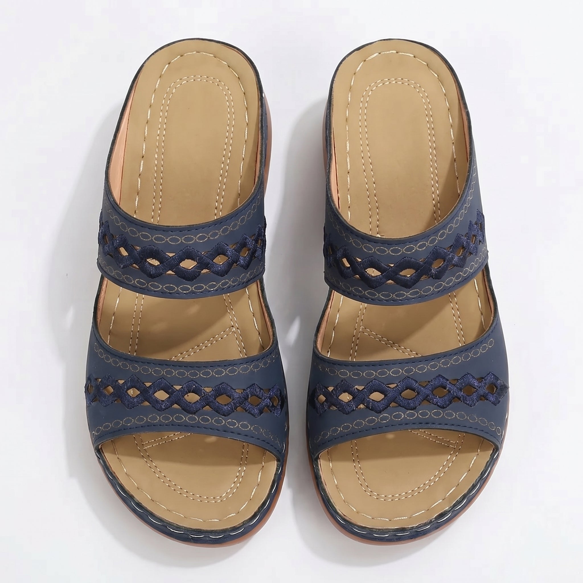 Amelia - Women's Orthopaedic Open Toe Sandals - Sandal - Blue - Taylor & Bennett