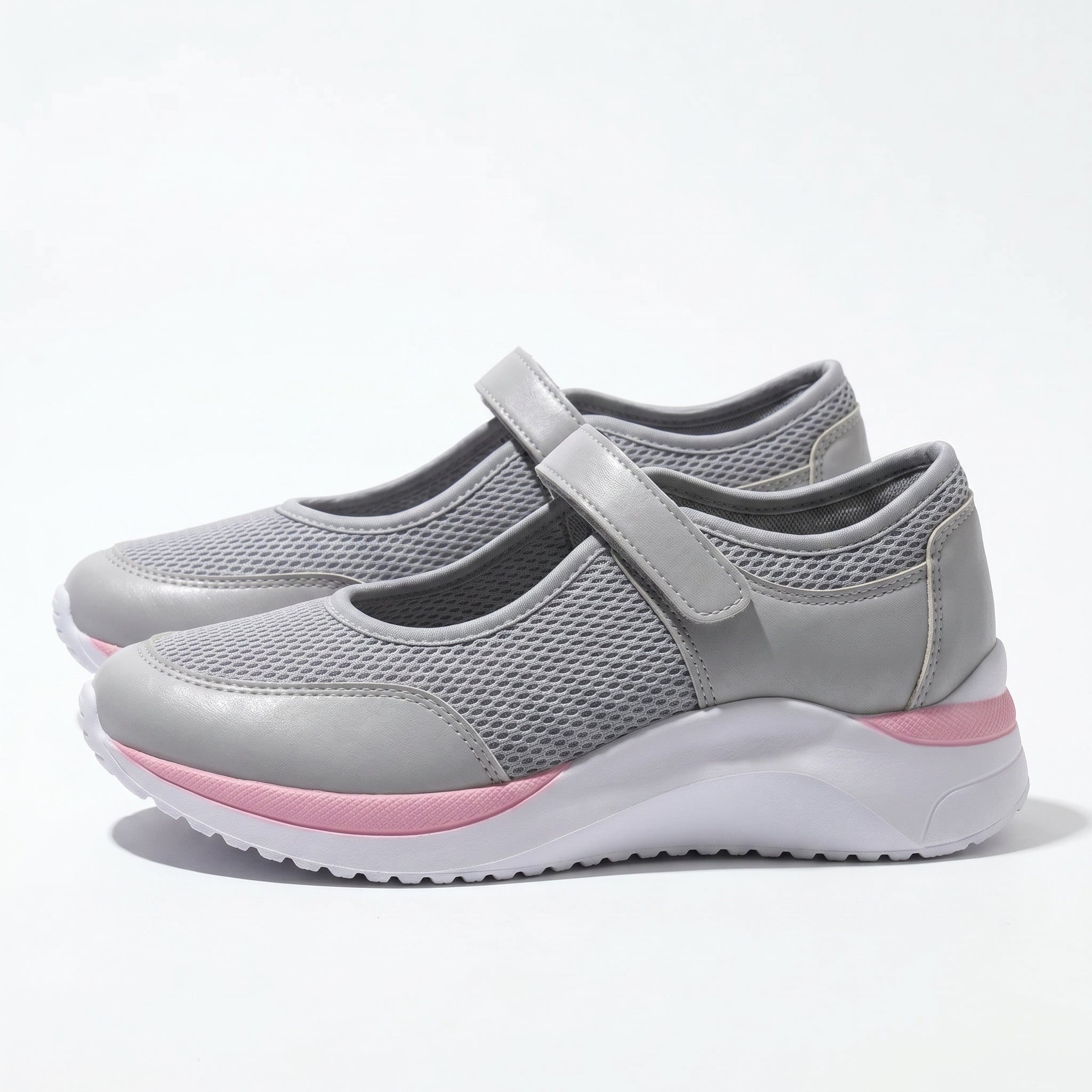 Amelia - Women's Orthopaedic Trainers - Trainers - Grey - Taylor & Bennett