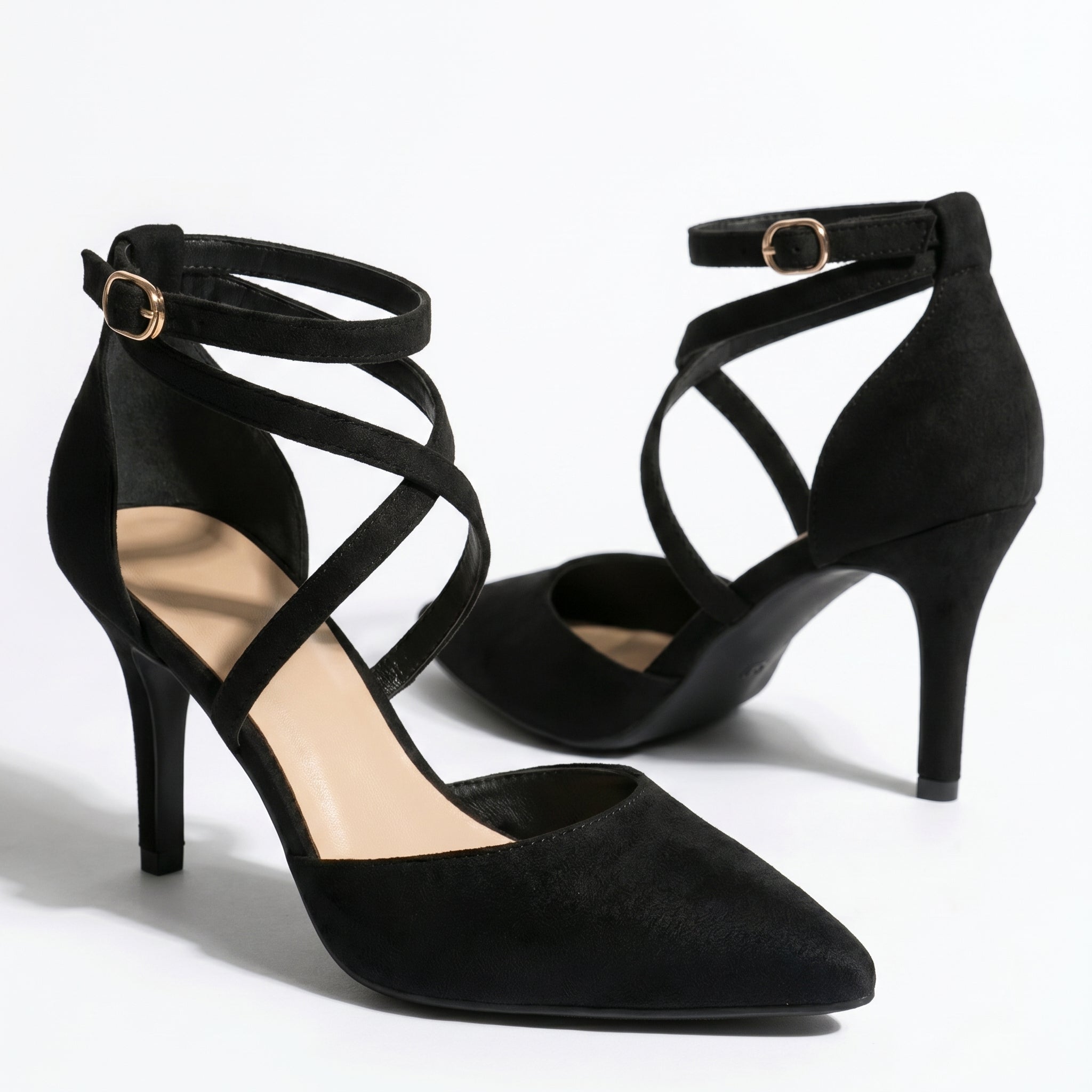 Amelia - Women's Pointed Toe Pumps - Sandal - Black - Taylor & Bennett