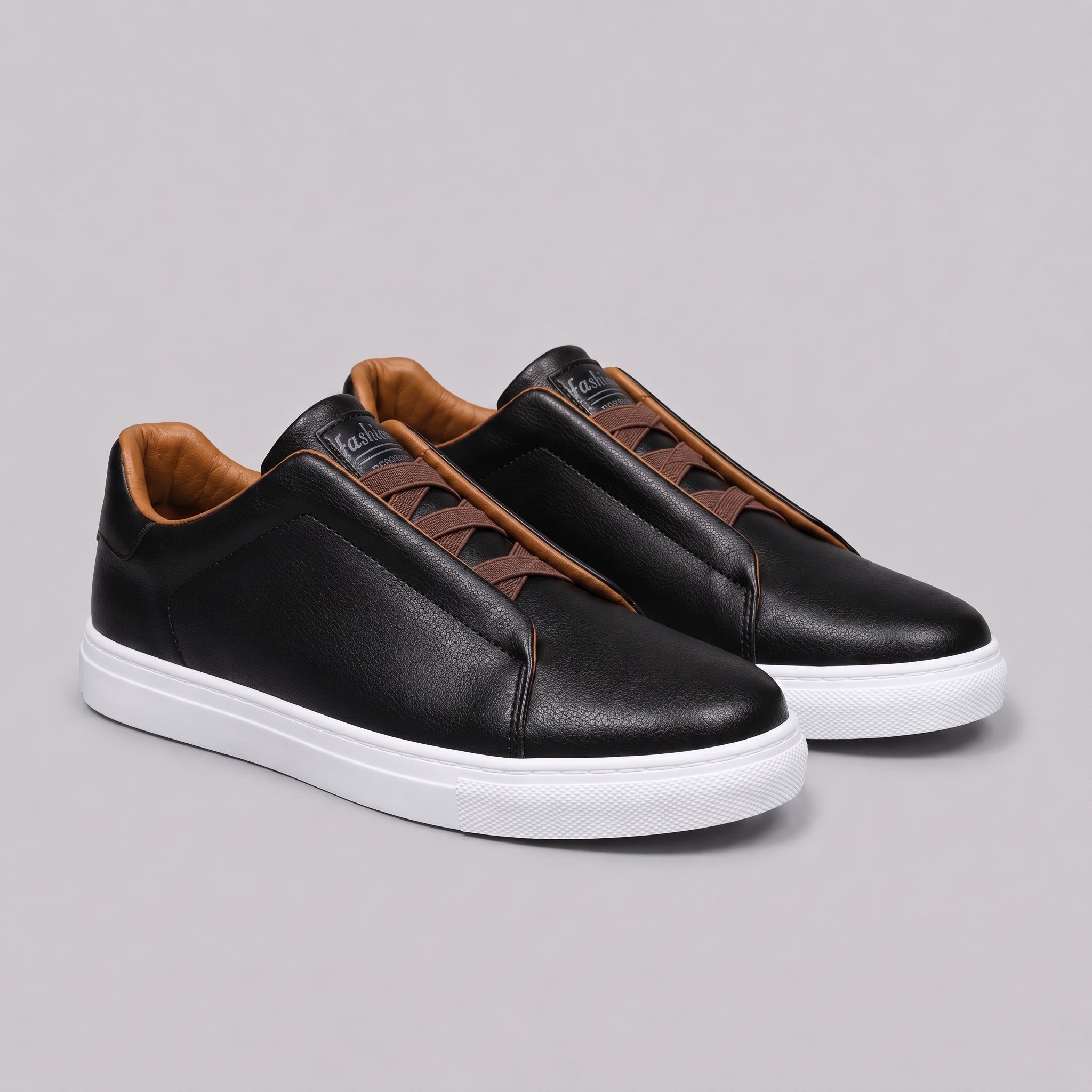 Andreas - Men's Orthopaedic Casual Low-Top Trainers - Sneakers - Black - Taylor & Bennett