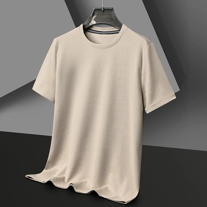 Arthur - Men's Relaxed Fit Crew Neck T-Shirt - T-Shirt - Beige - Taylor & Bennett