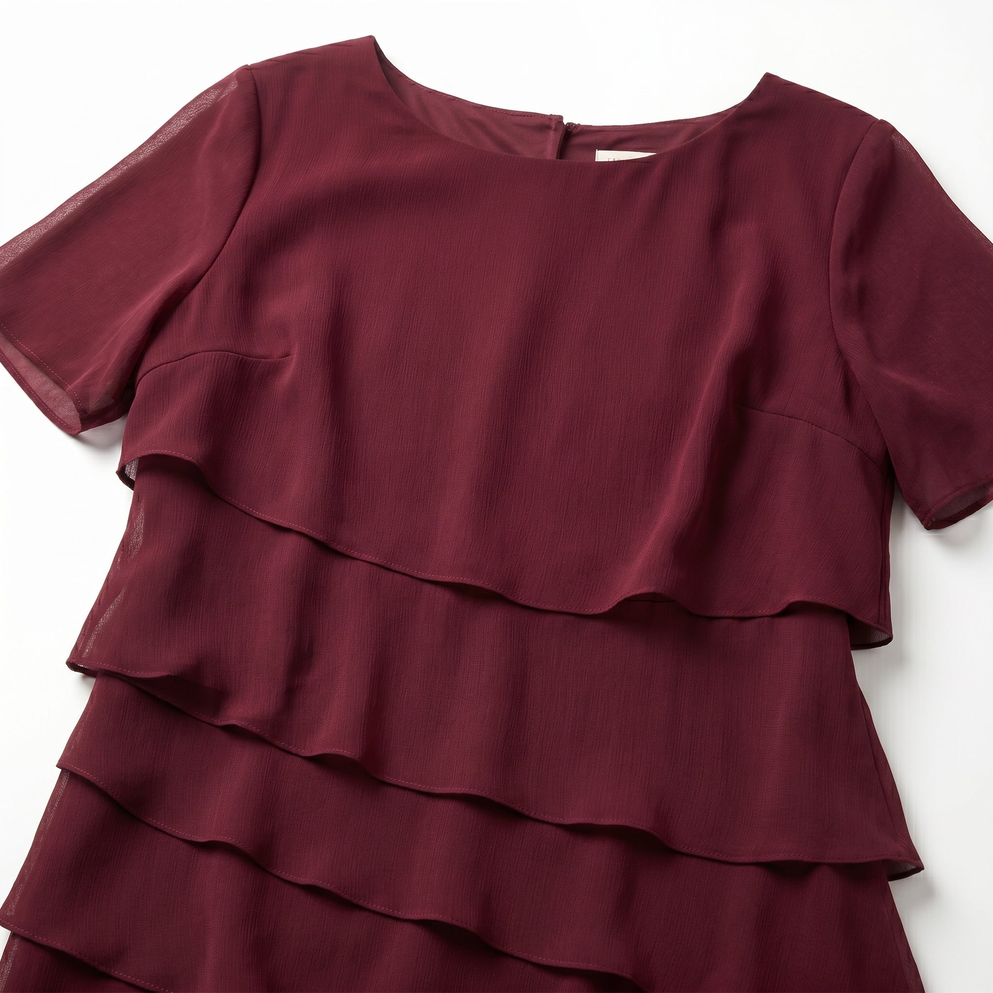 Arya - Women's Tiered Mini Dress - Dress - Red - Taylor & Bennett