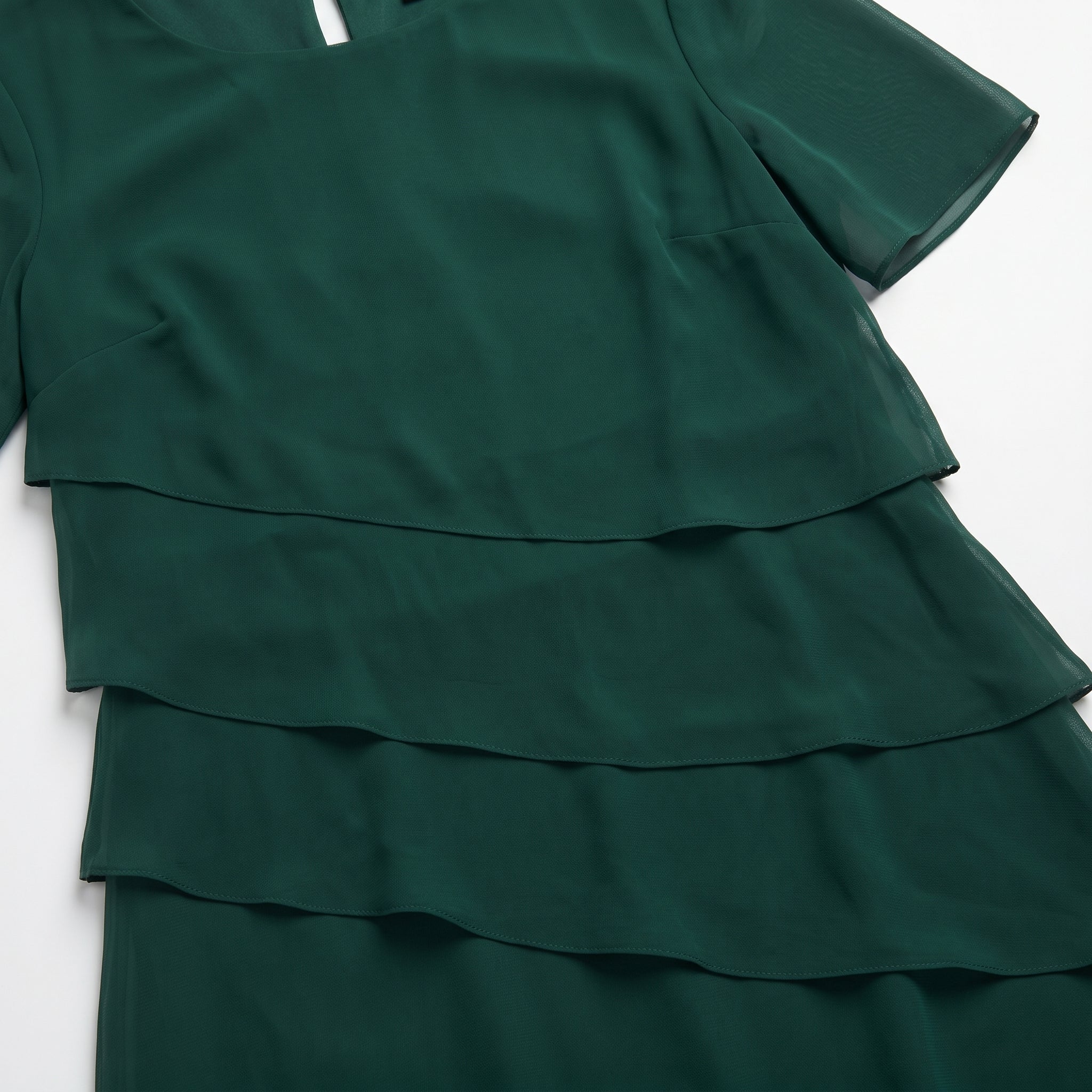 Arya - Women's Tiered Mini Dress - Dress - Green - Taylor & Bennett