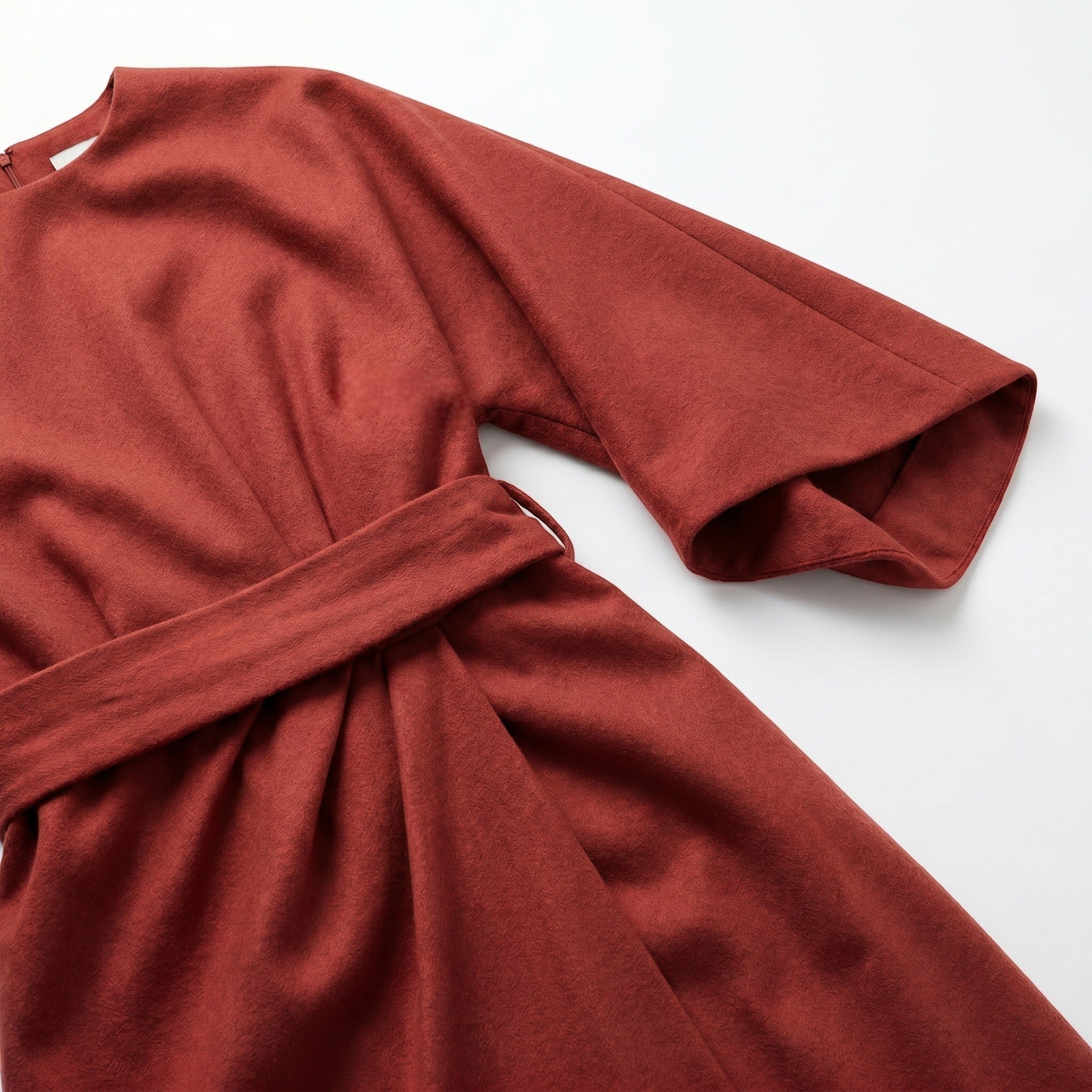 Aurora - Women's Flowy Belted Kimono Style Maxi Dress - Dress - Red - Taylor & Bennett
