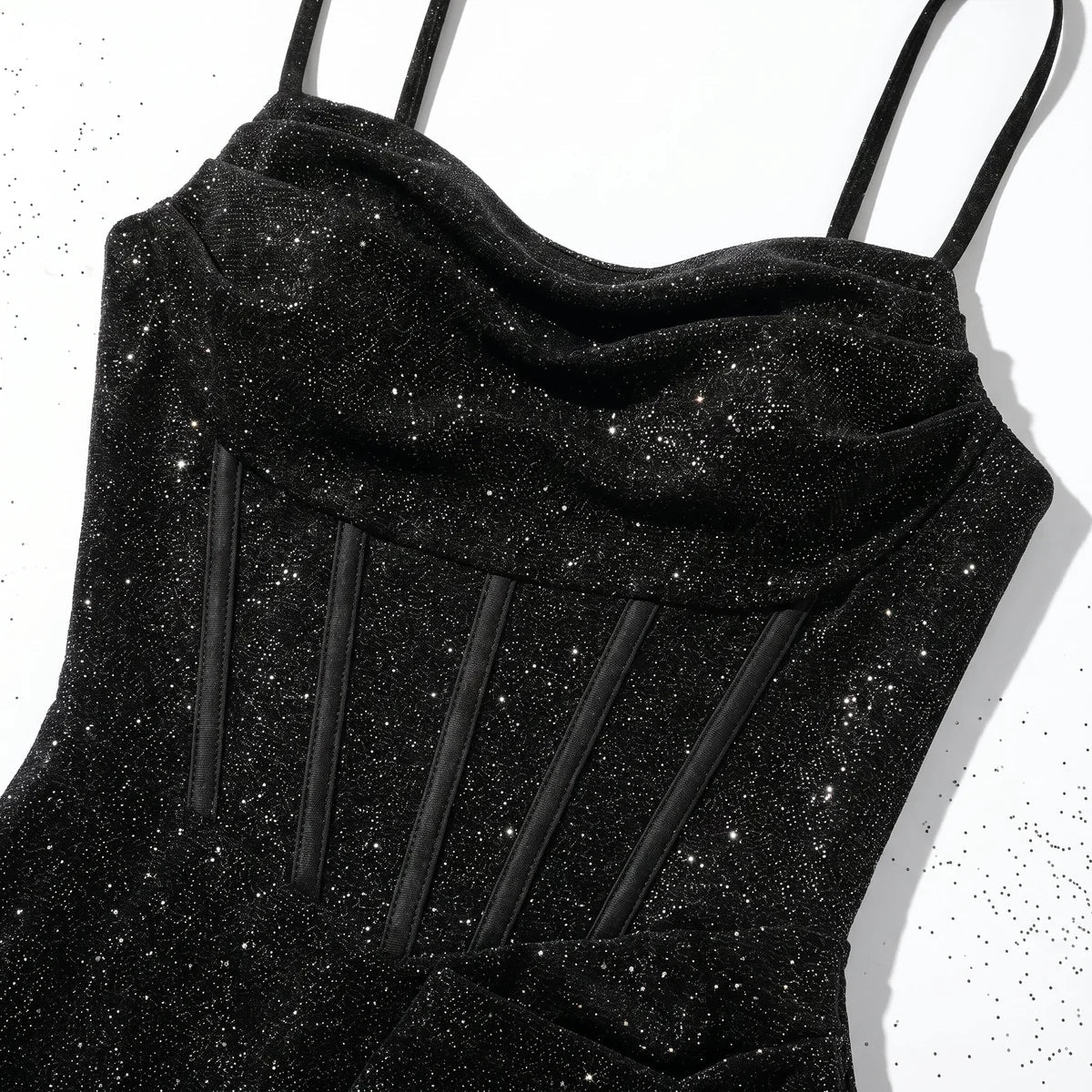 Ava - Women's Elegant Party Sequin Maxi Dress - Maxi Dress - Black - Taylor & Bennett