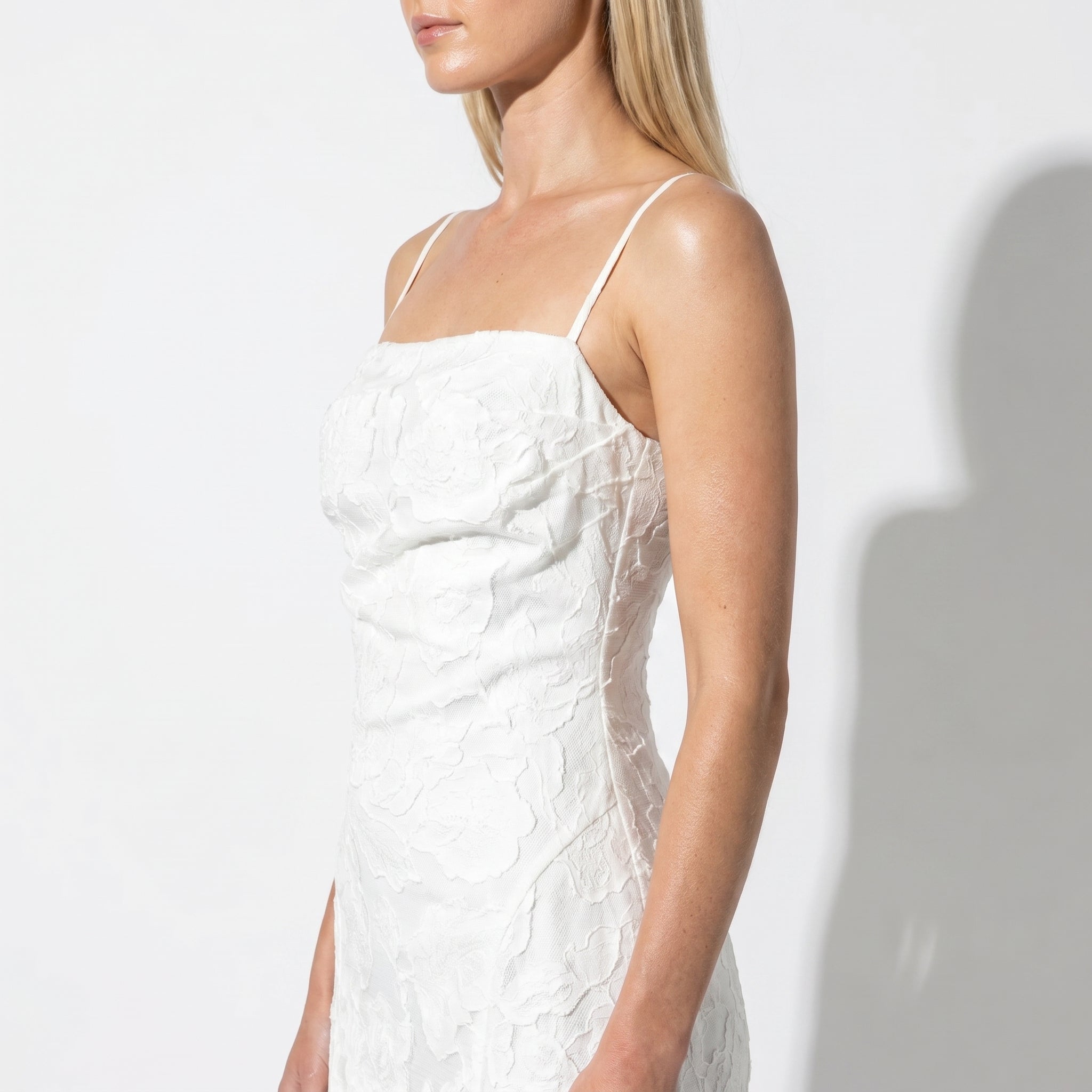 Ava - Women's Formal Evening Lace Maxi Dress - Maxi Dress - White - Taylor & Bennett